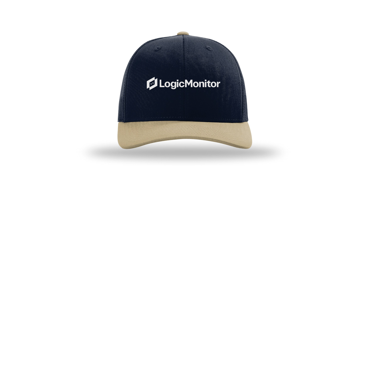 logicmonitor-richardson-trucker-cap-embroidery-capfront-R112-navynavykhaki-flat-front