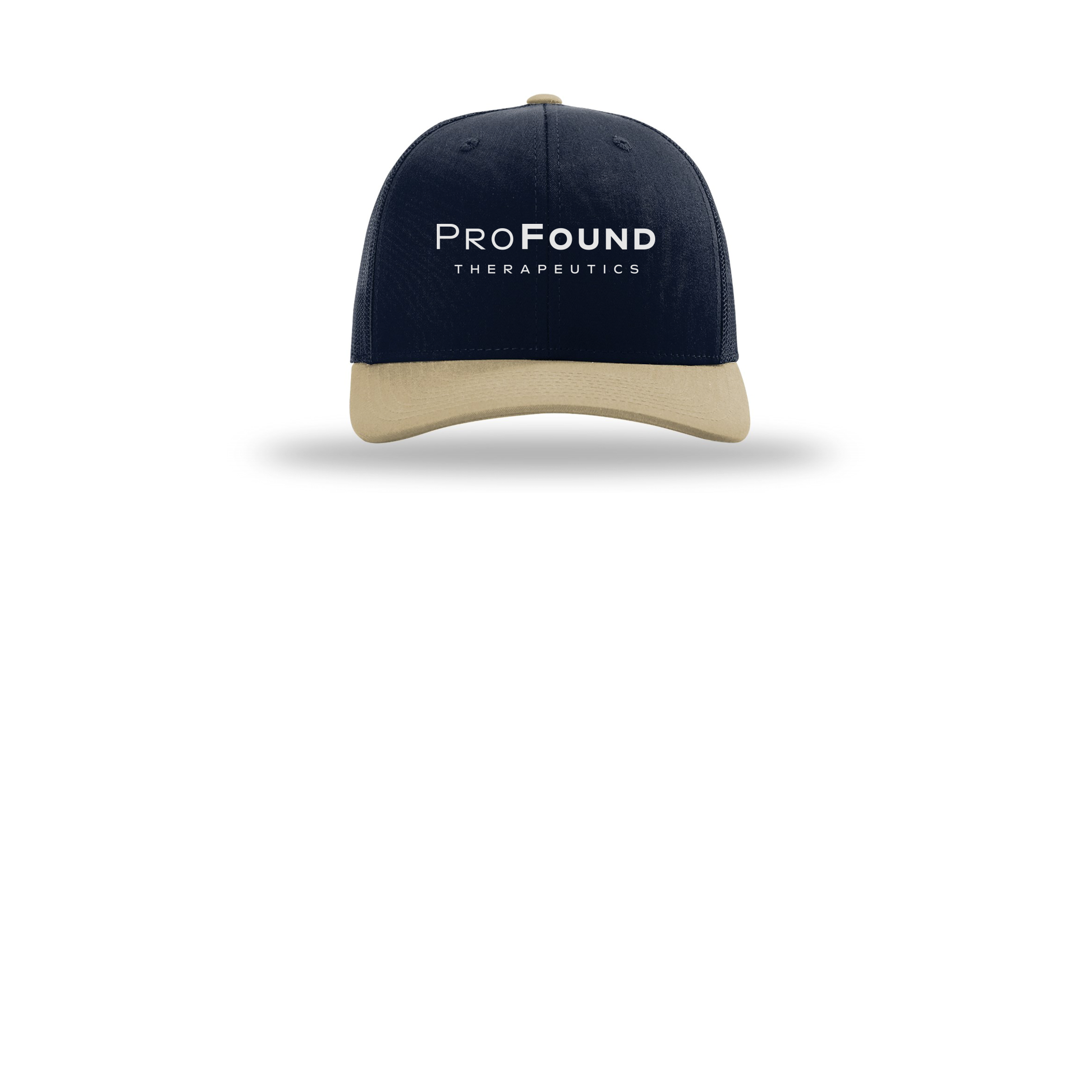 profoundtx-richardson-trucker-cap-embroidery-capfront-R112-navynavykhaki-flat-front