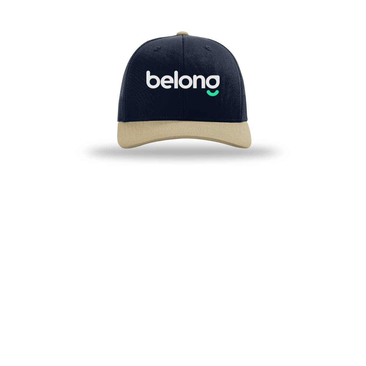belonghome-richardson-trucker-cap-embroidery-capfront-R112-navynavykhaki-flat-front