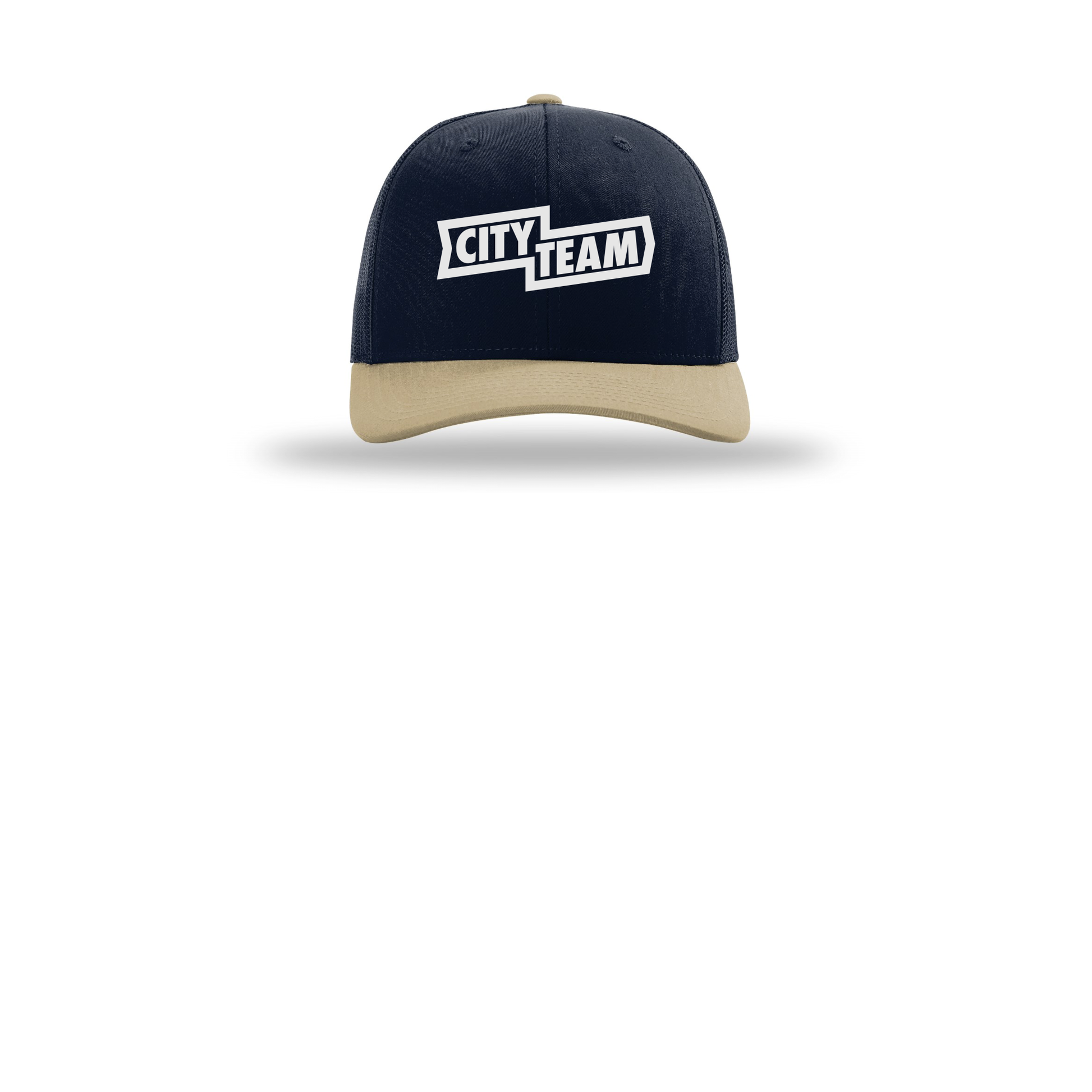 cityteam-richardson-trucker-cap-embroidery-capfront-R112-navynavykhaki-flat-front