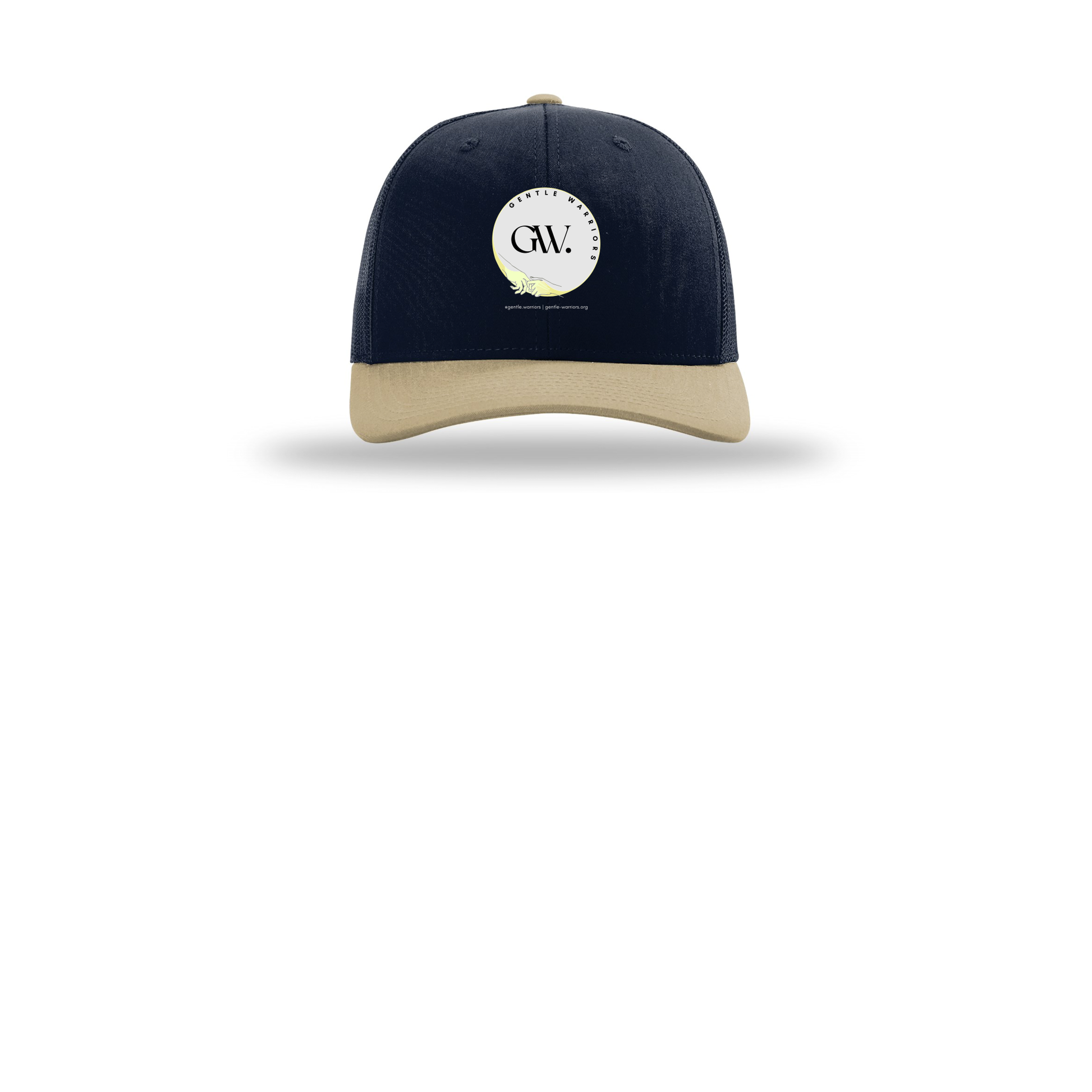 gentle-warriors-richardson-trucker-cap-embroidery-capfront-R112-navynavykhaki-flat-front