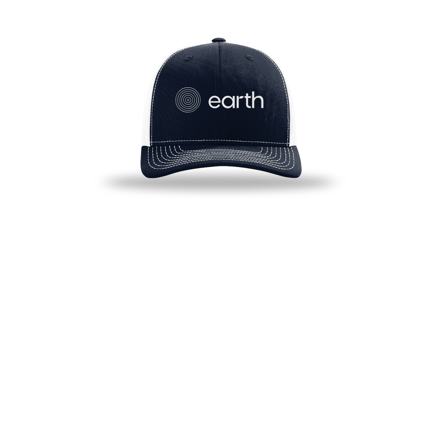 earthfuneral-richardson-trucker-cap-embroidery-capfront-R112-navywhite-flat-front
