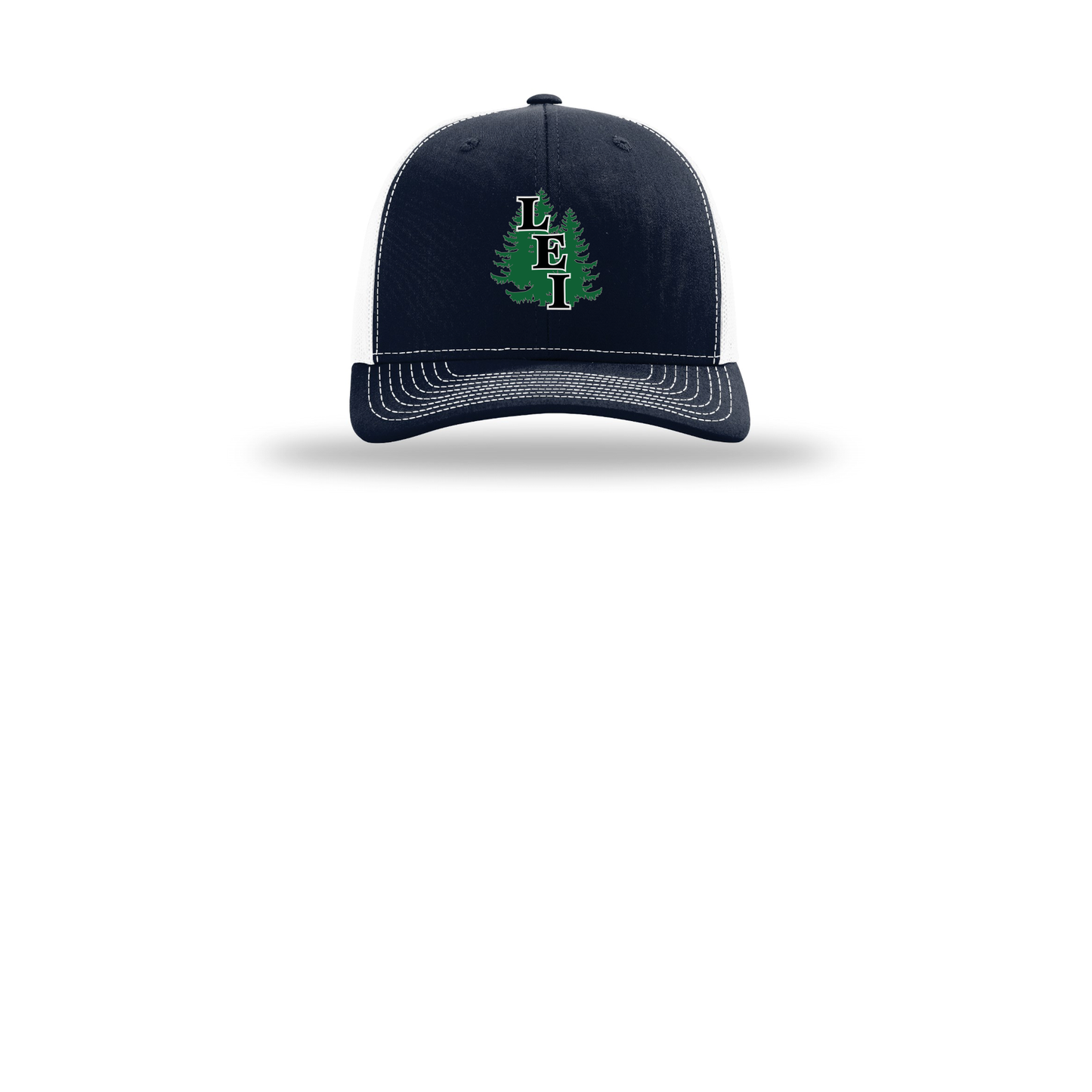 leisite-richardson-trucker-cap-embroidery-capfront-R112-navywhite-flat-front
