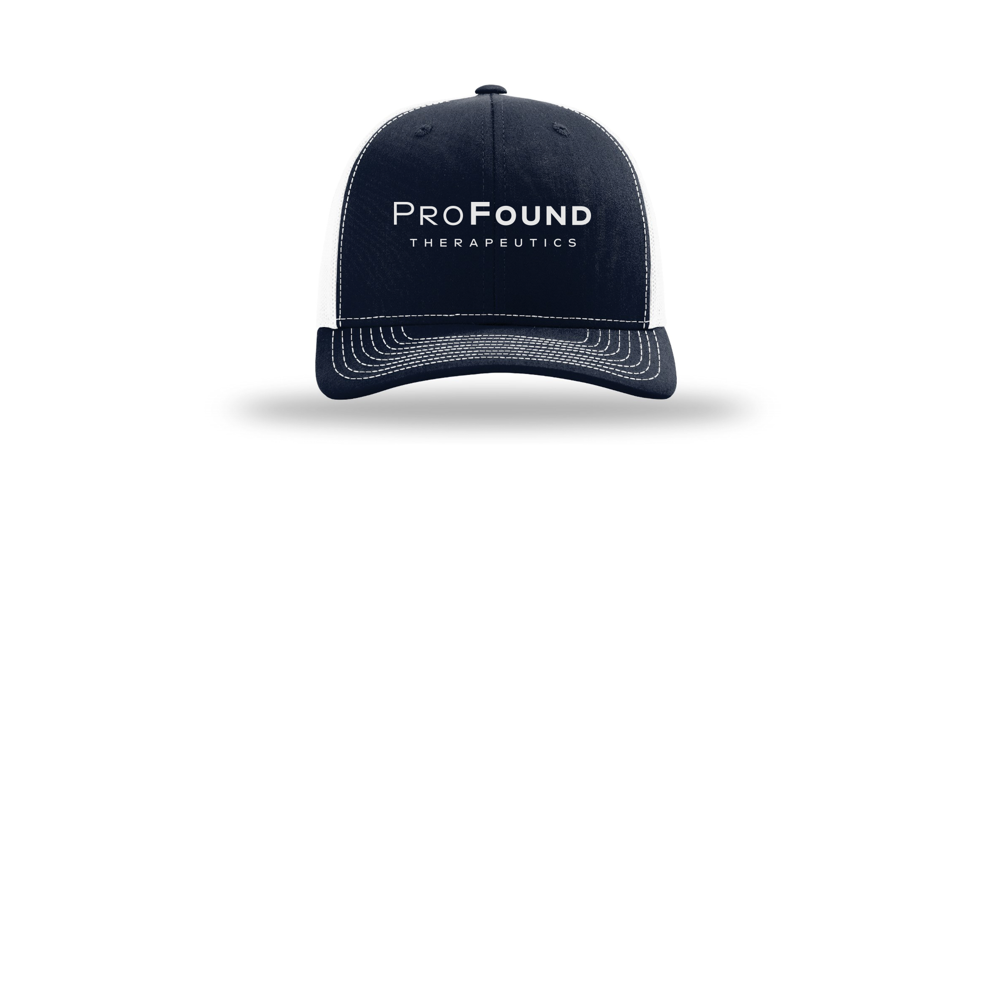 profoundtx-richardson-trucker-cap-embroidery-capfront-R112-navywhite-flat-front