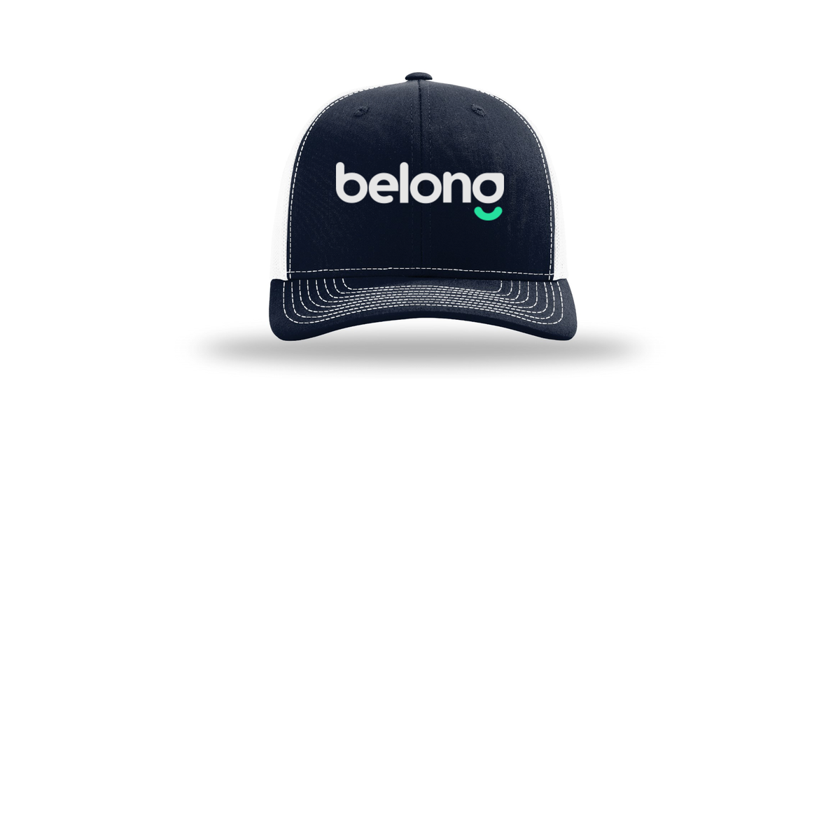 belonghome-richardson-trucker-cap-embroidery-capfront-R112-navywhite-flat-front