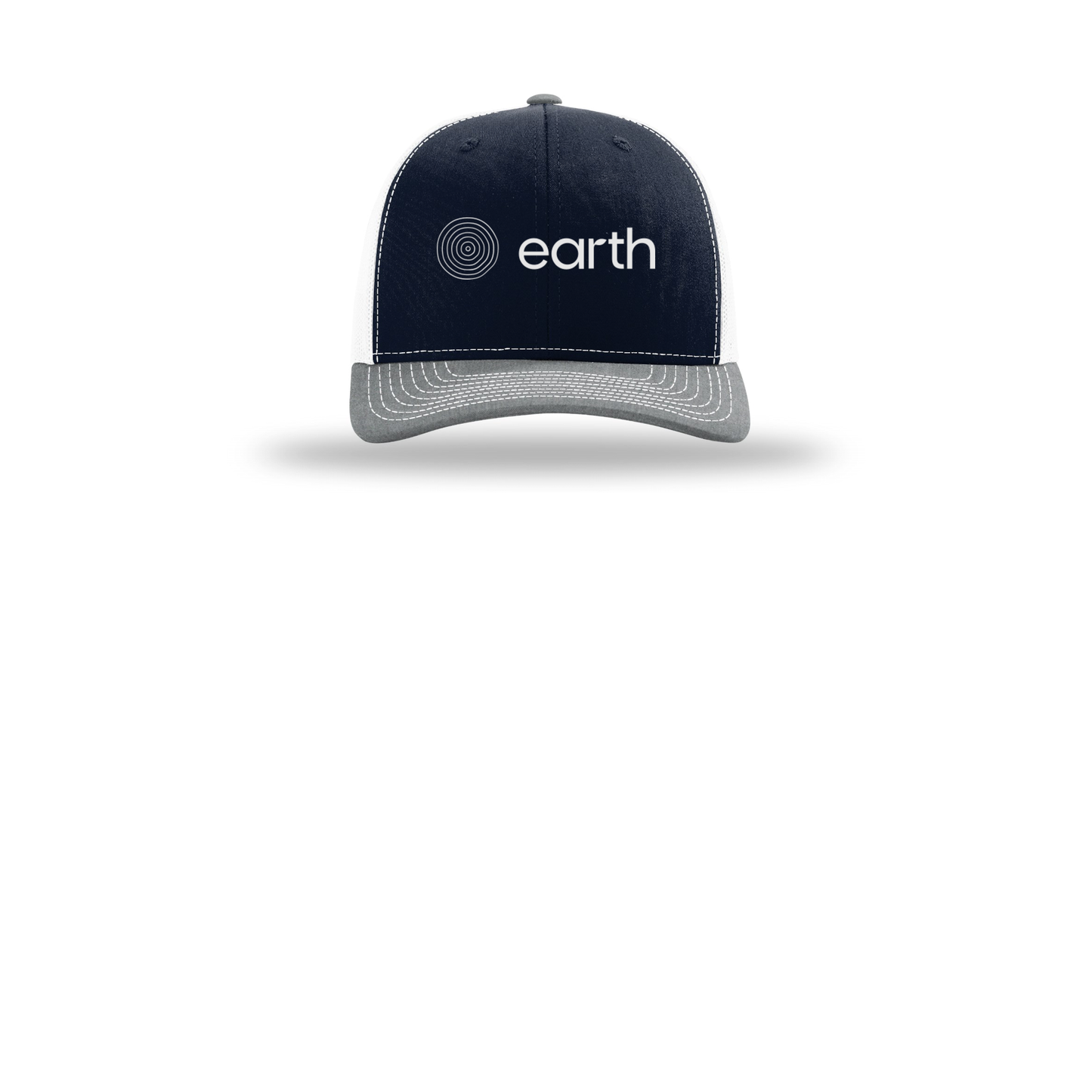 earthfuneral-richardson-trucker-cap-embroidery-capfront-R112-navywhiteheathergrey-flat-front