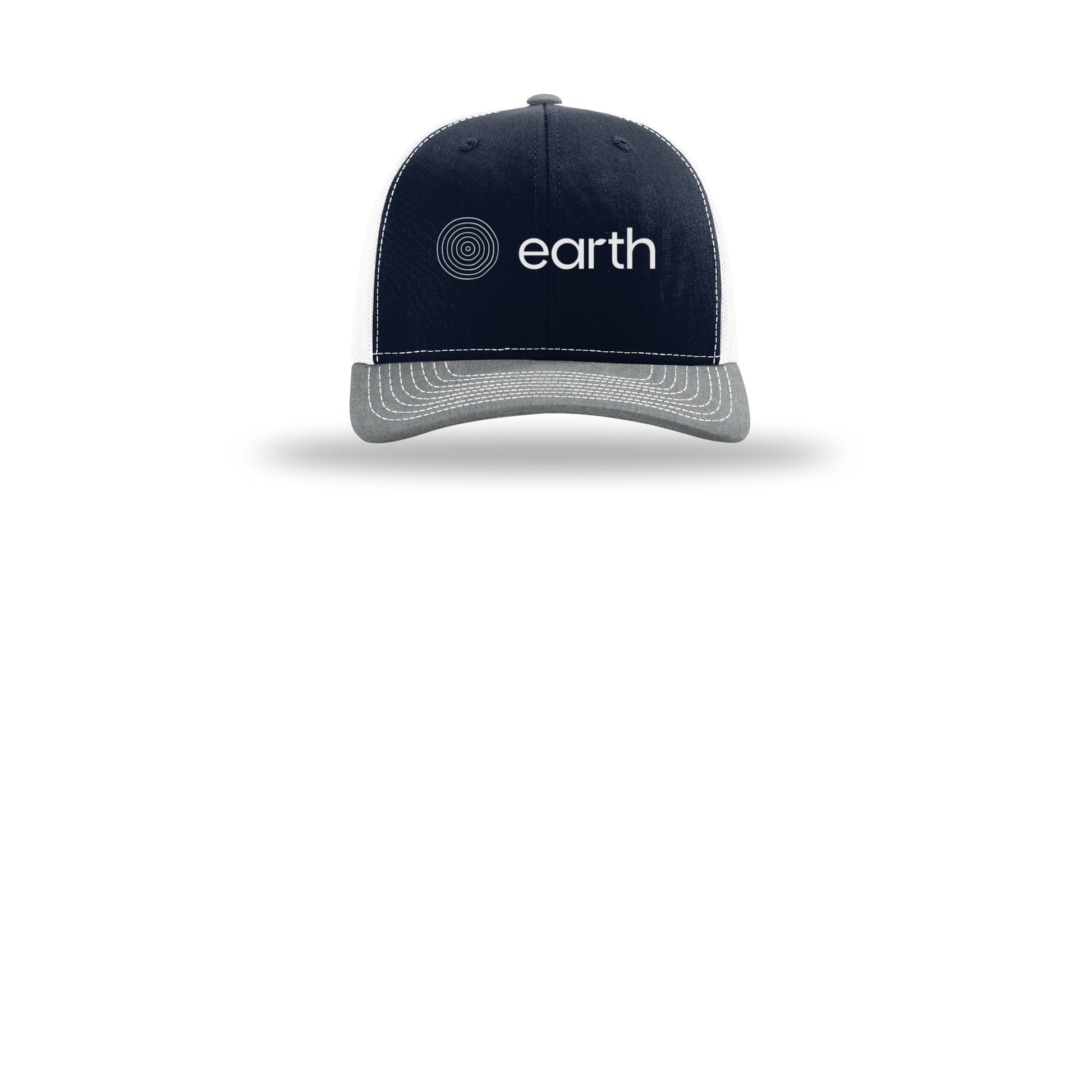 earthfuneral-richardson-trucker-cap-embroidery-capfront-R112-navywhiteheathergrey-flat-front