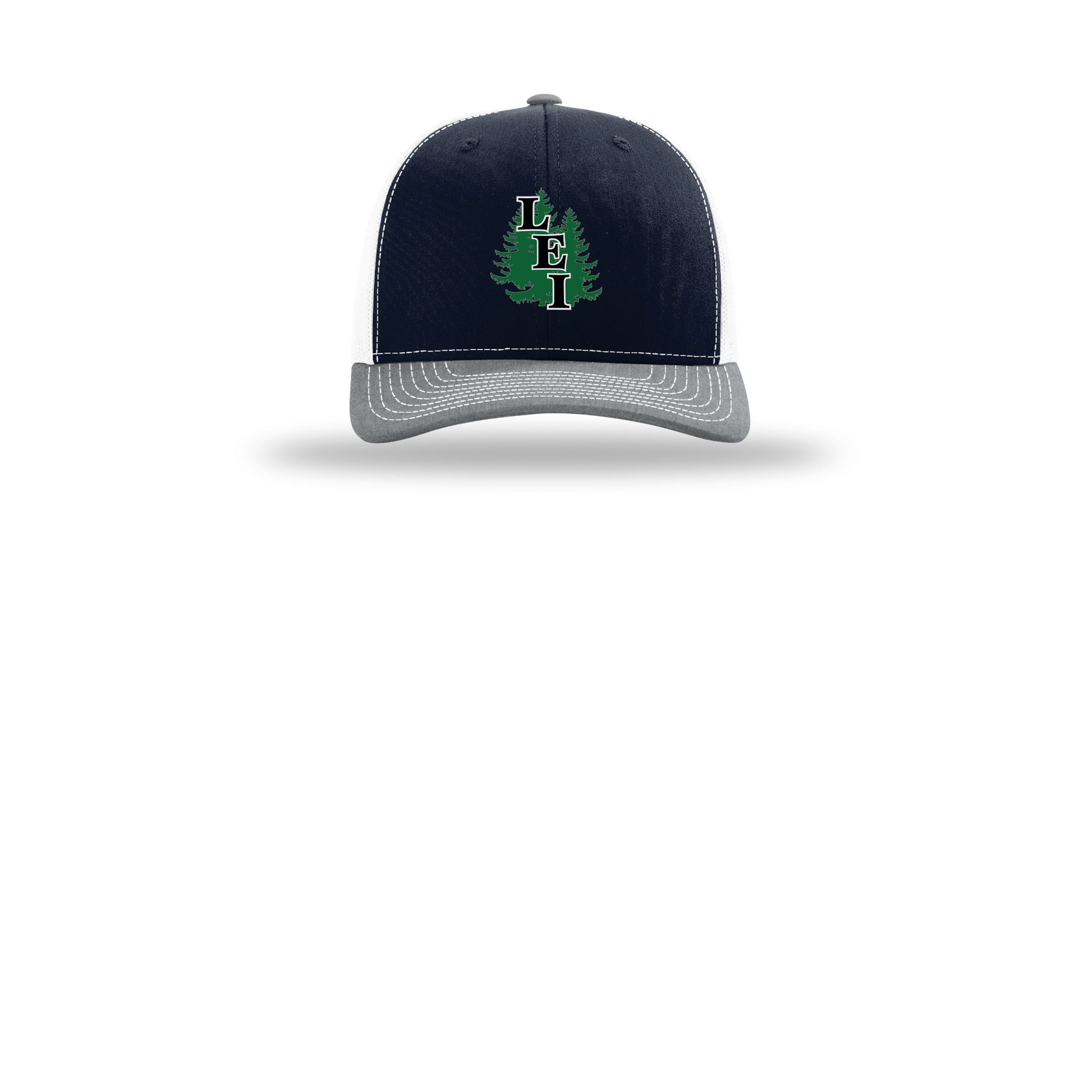 leisite-richardson-trucker-cap-embroidery-capfront-R112-navywhiteheathergrey-flat-front