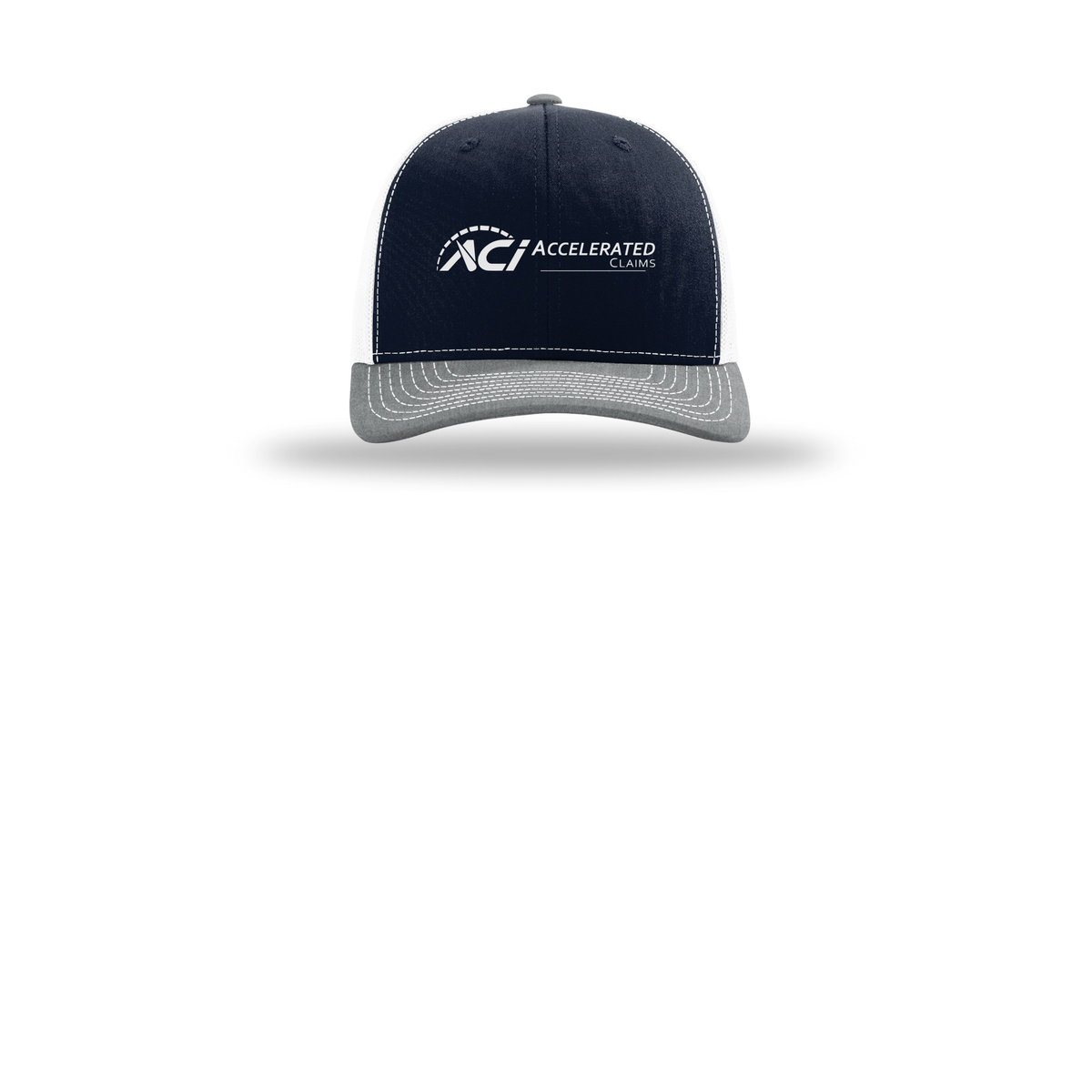 accelclaims-richardson-trucker-cap-embroidery-capfront-R112-navywhiteheathergrey-flat-front