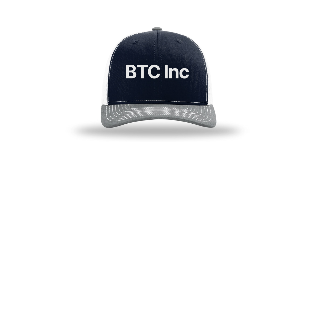 btc-richardson-trucker-cap-embroidery-capfront-R112-navywhiteheathergrey-flat-front