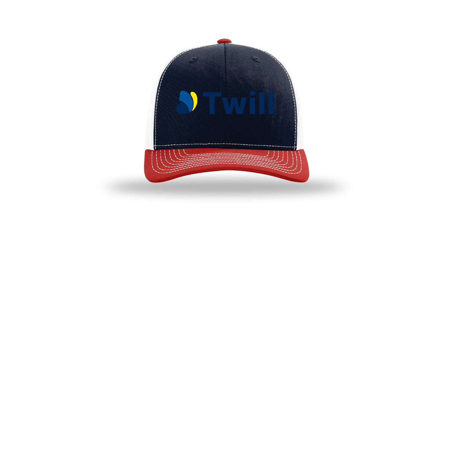 withtwill-richardson-trucker-cap-embroidery-capfront-R112-navywhitered-flat-front