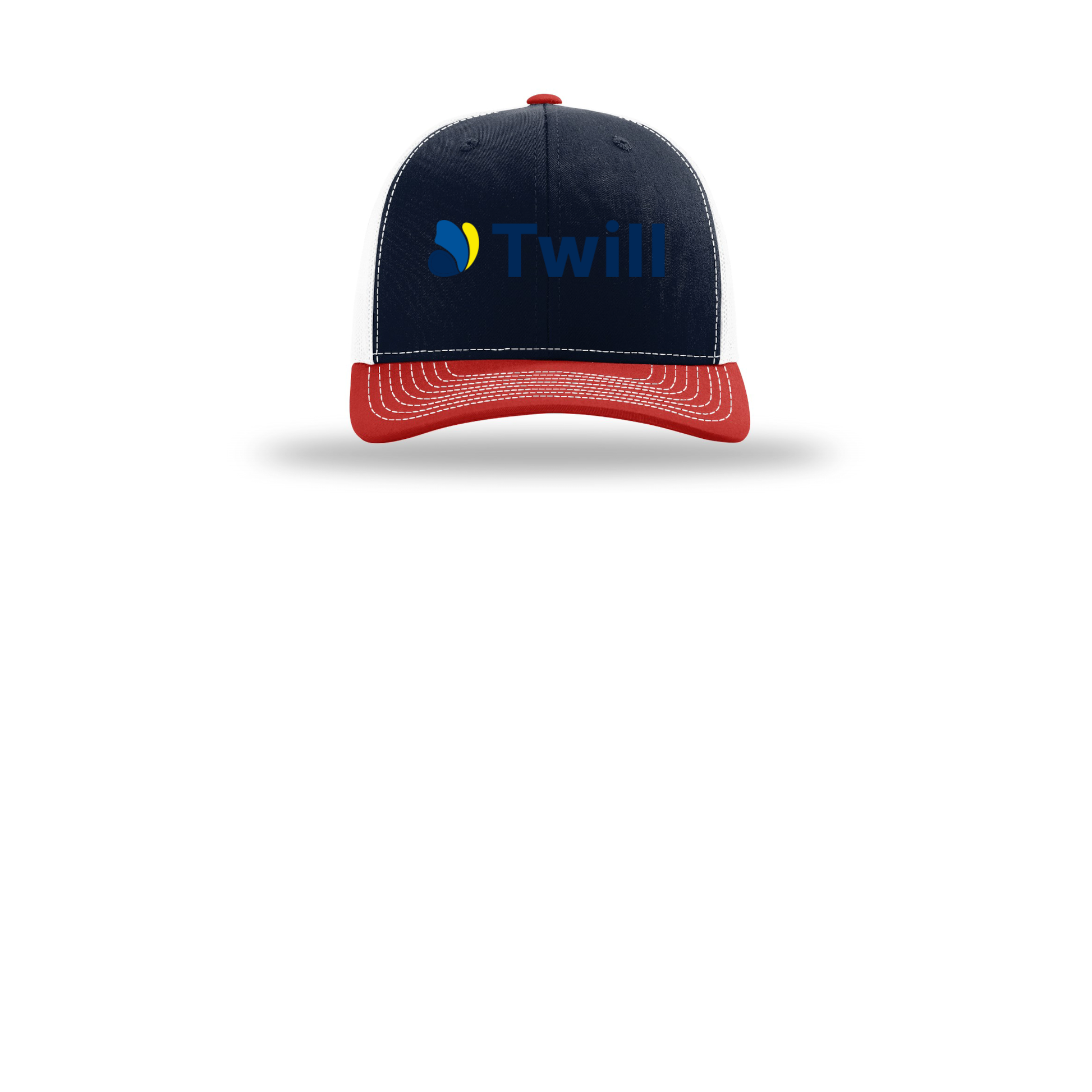 withtwill-richardson-trucker-cap-embroidery-capfront-R112-navywhitered-flat-front