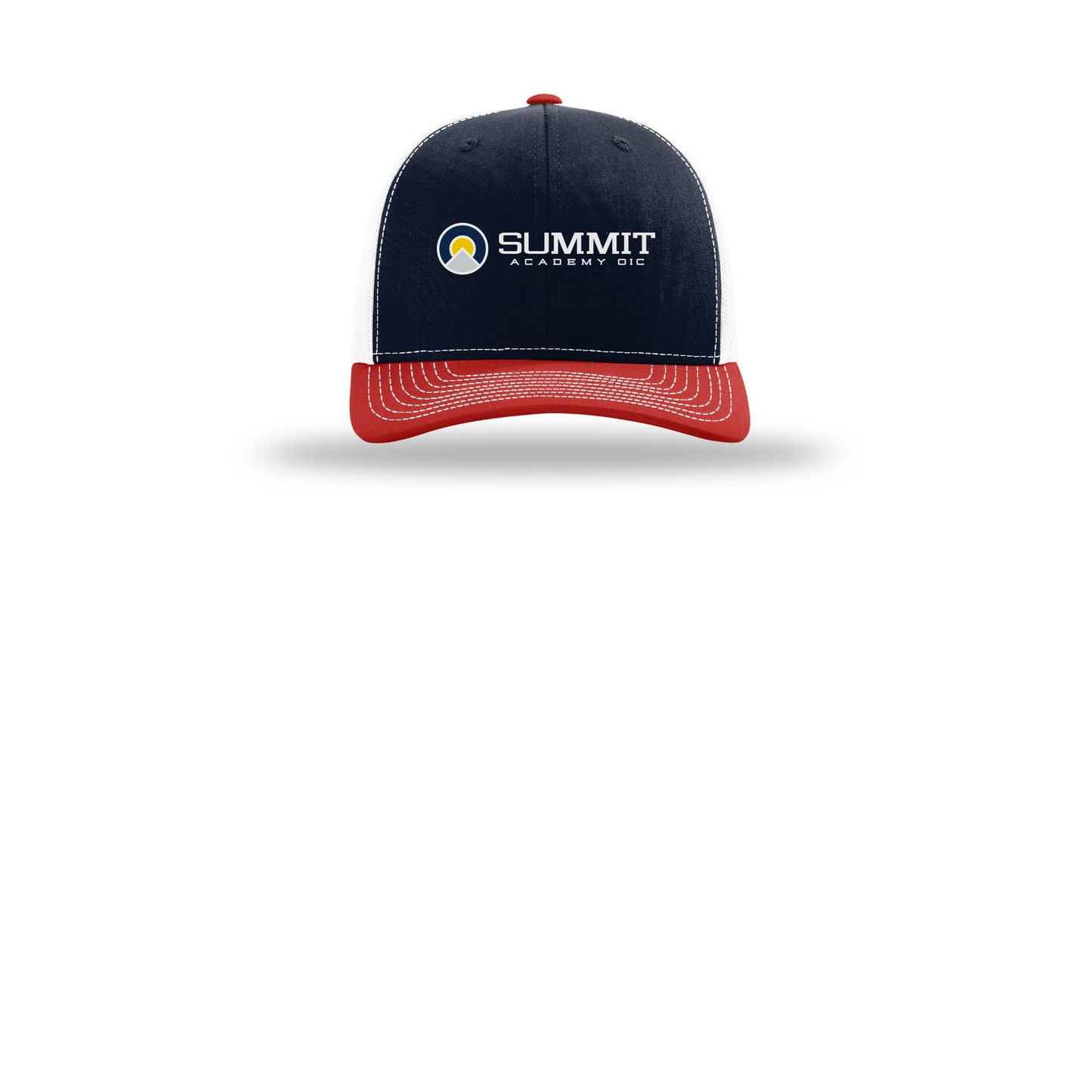 saoic-richardson-trucker-cap-embroidery-capfront-R112-navywhitered-flat-front