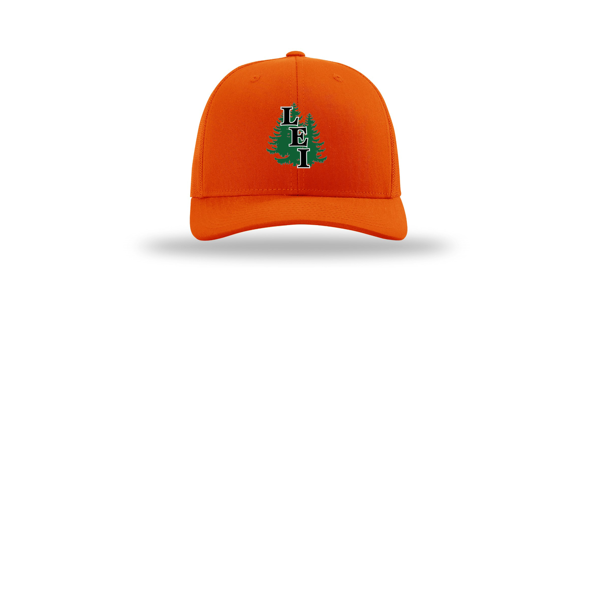 leisite-richardson-trucker-cap-embroidery-capfront-R112-orange-flat-front