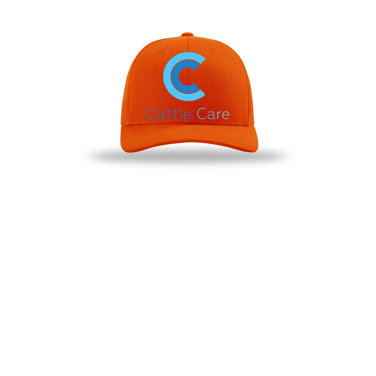 cattle-care-richardson-trucker-cap-embroidery-capfront-R112-orange-flat-front