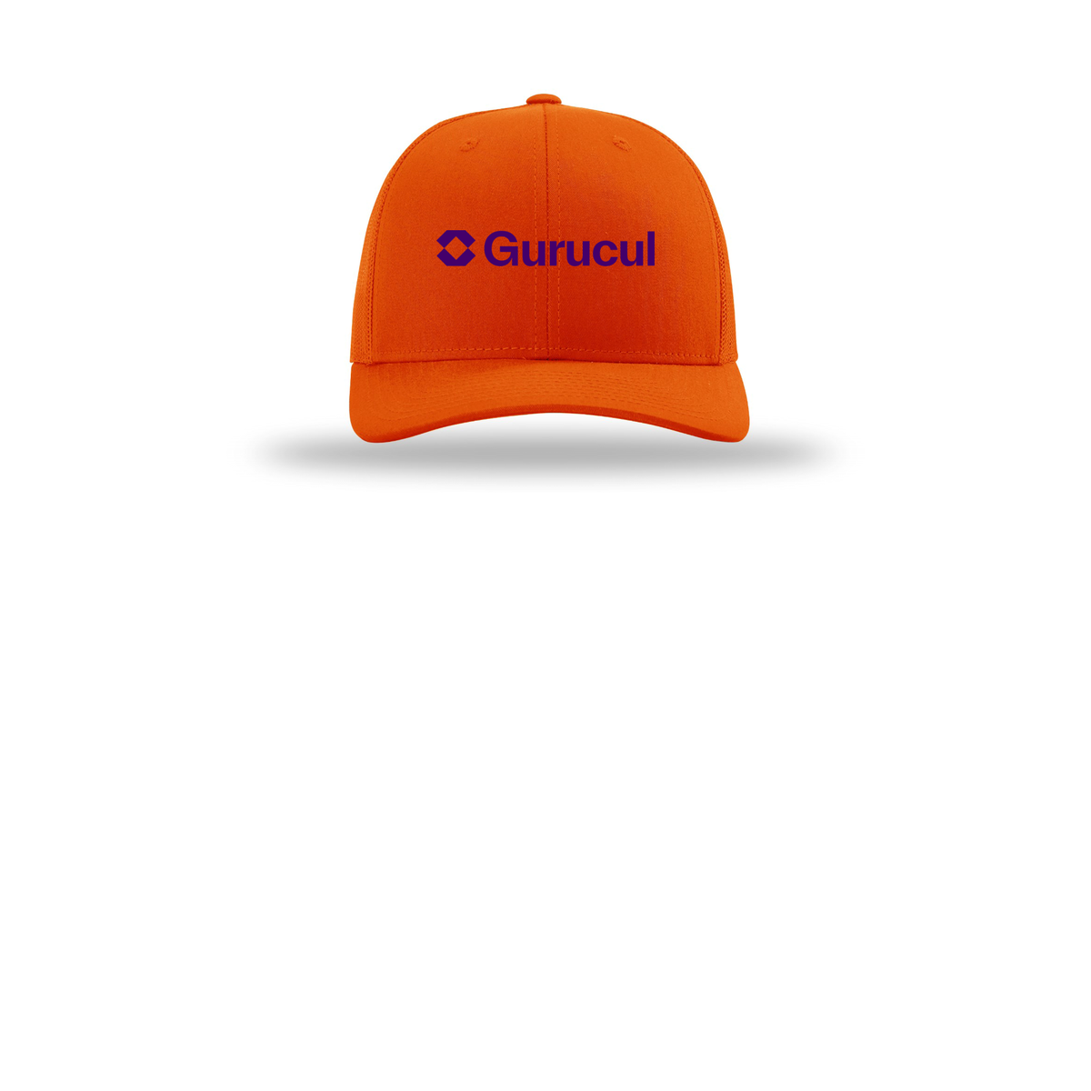 gurucul-richardson-trucker-cap-embroidery-capfront-R112-orange-flat-front