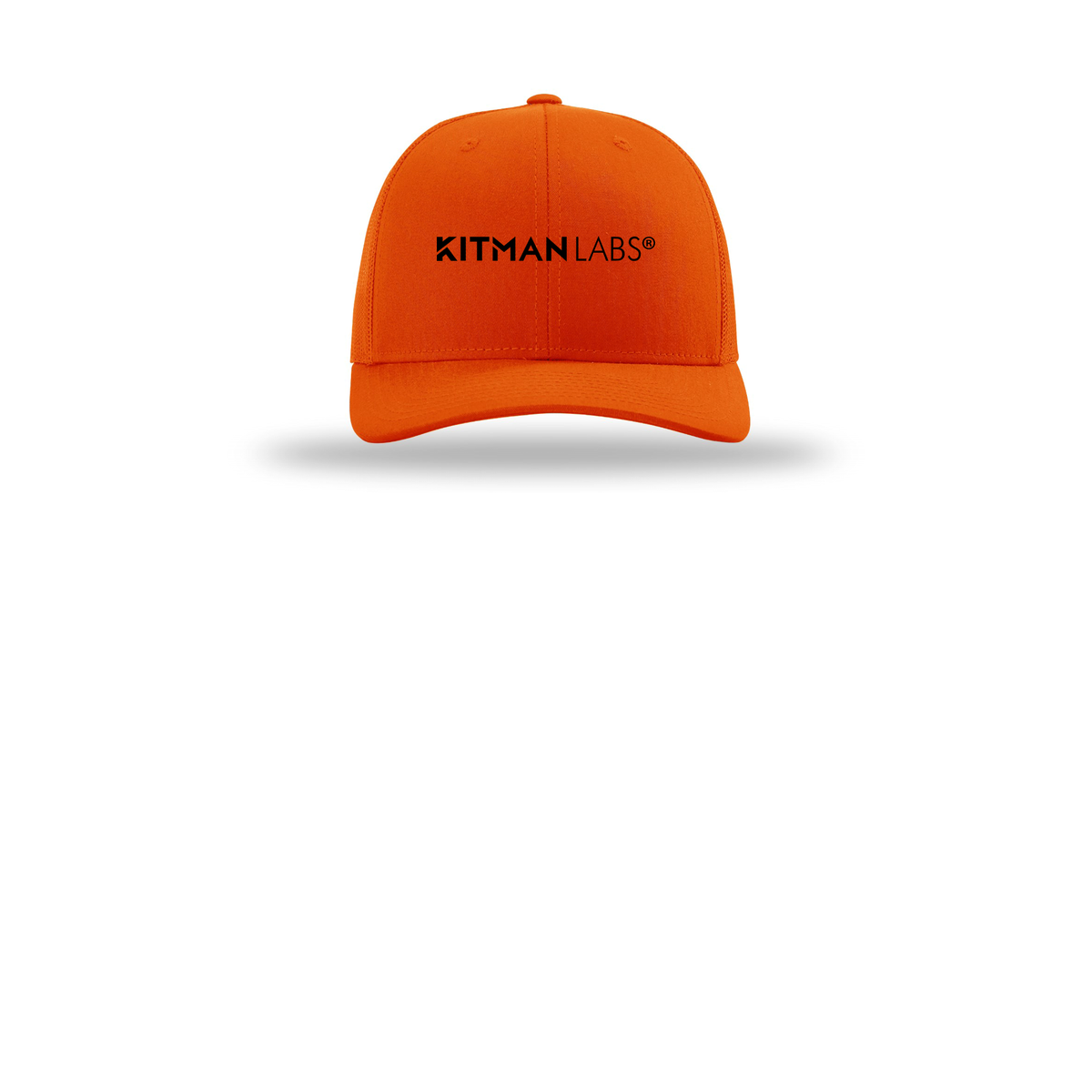 kitmanlabs-richardson-trucker-cap-embroidery-capfront-R112-orange-flat-front