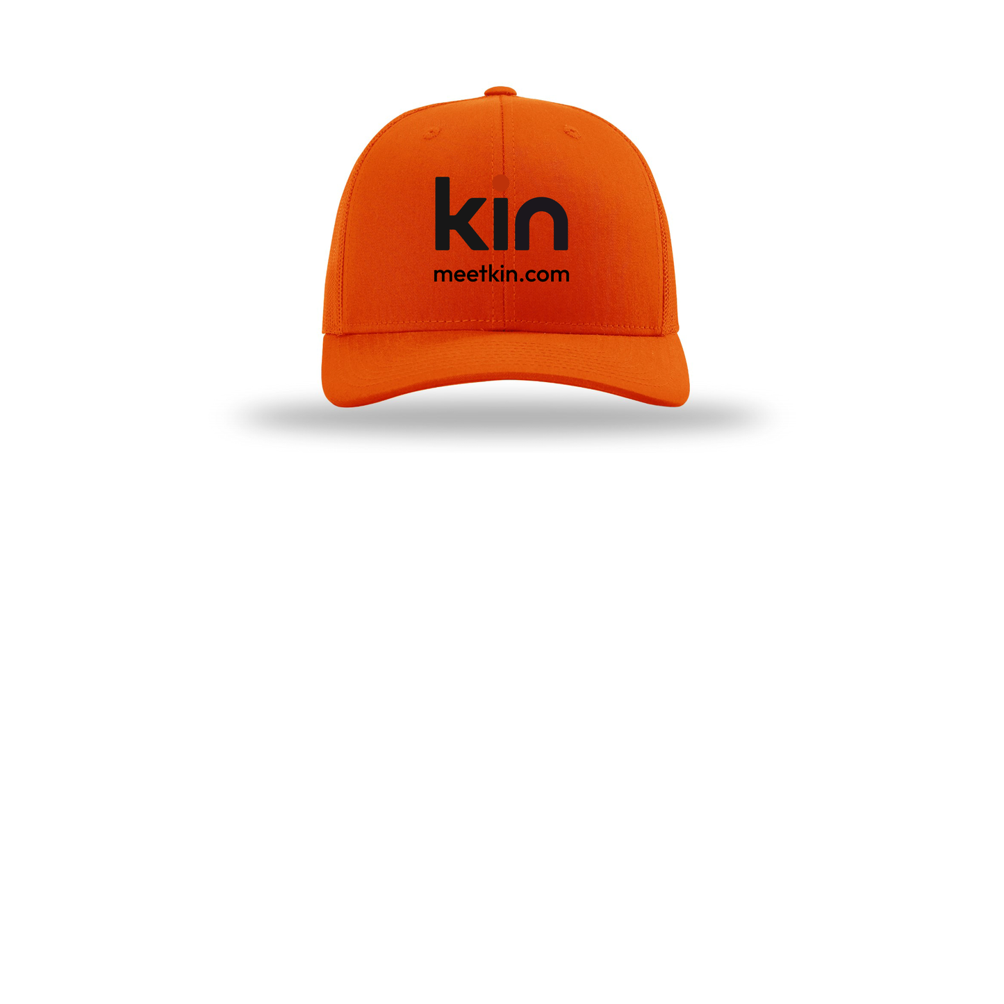 kin-richardson-trucker-cap-embroidery-capfront-R112-orange-flat-front