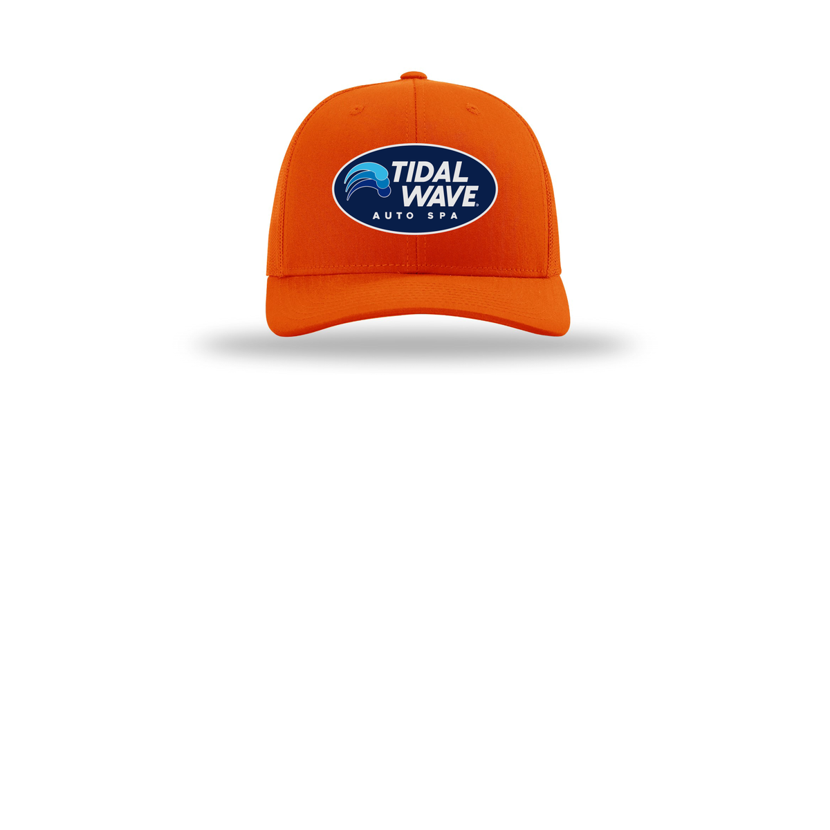 tidalwaveautospa-richardson-trucker-cap-embroidery-capfront-R112-orange-flat-front