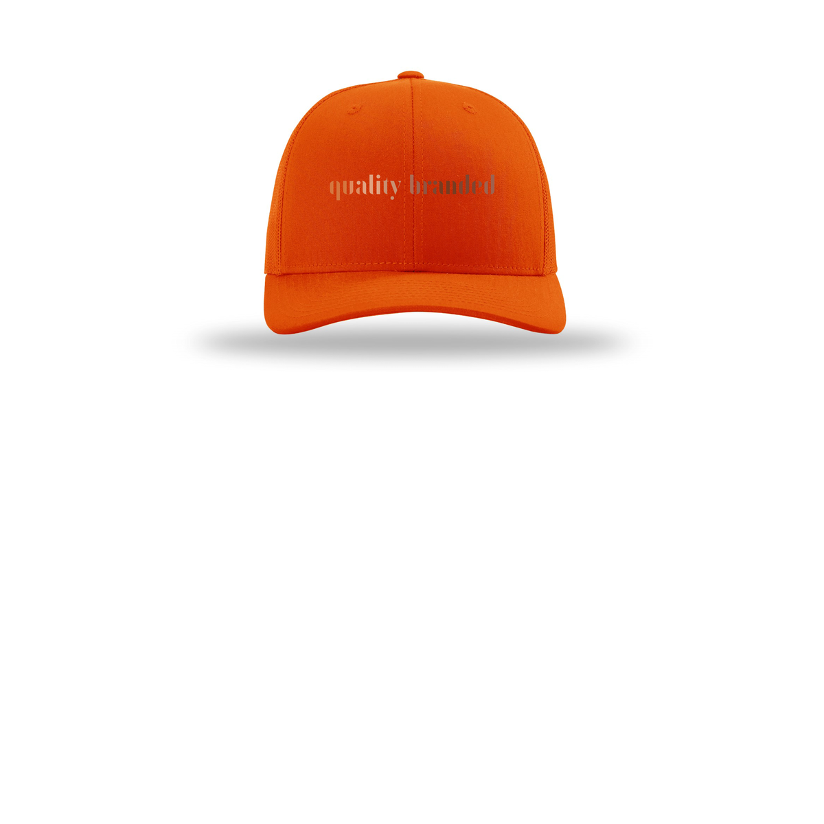 qualitybranded-richardson-trucker-cap-embroidery-capfront-R112-orange-flat-front