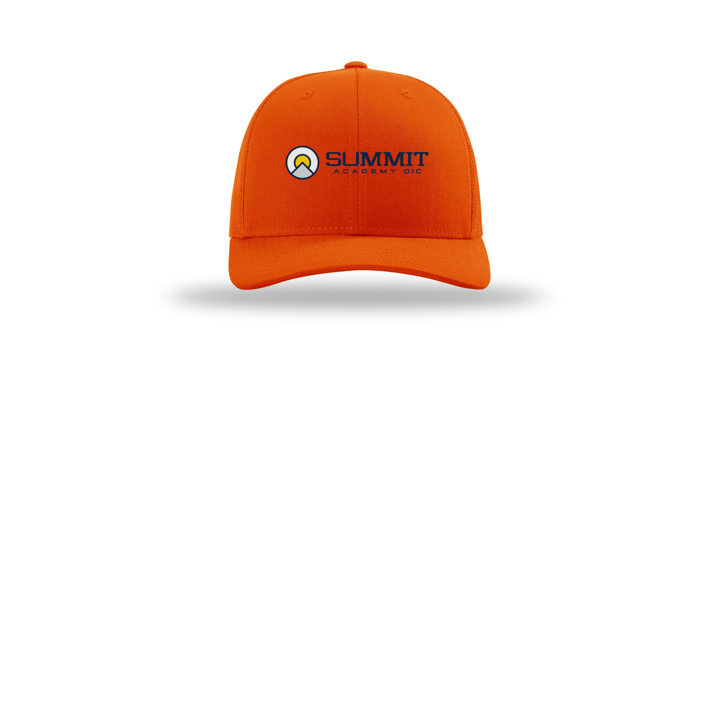 saoic-richardson-trucker-cap-embroidery-capfront-R112-orange-flat-front