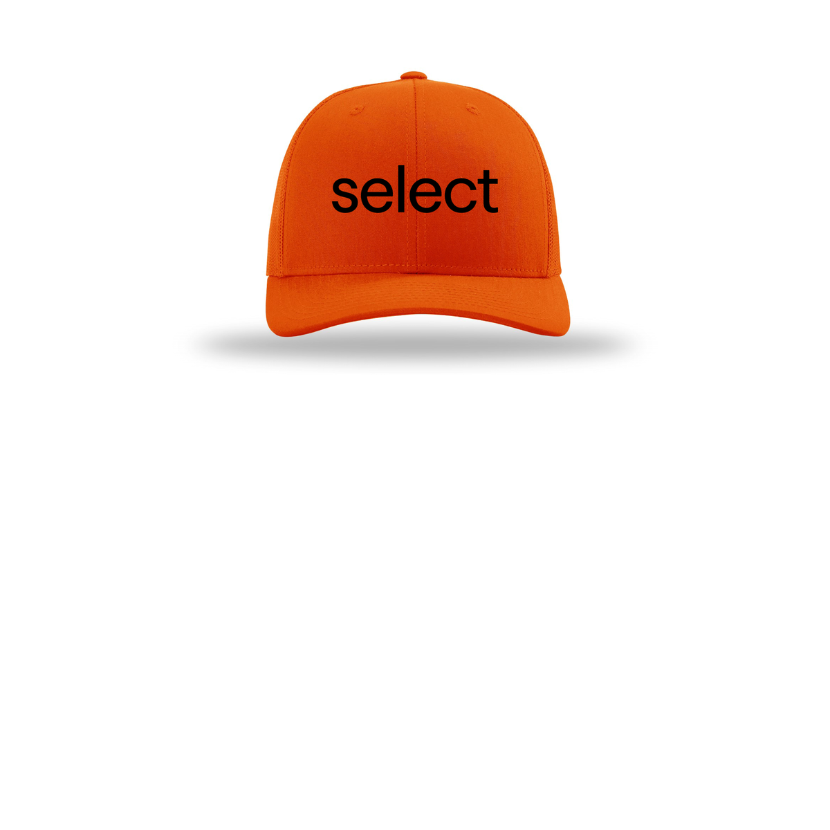 meetselect-richardson-trucker-cap-embroidery-capfront-R112-orange-flat-front