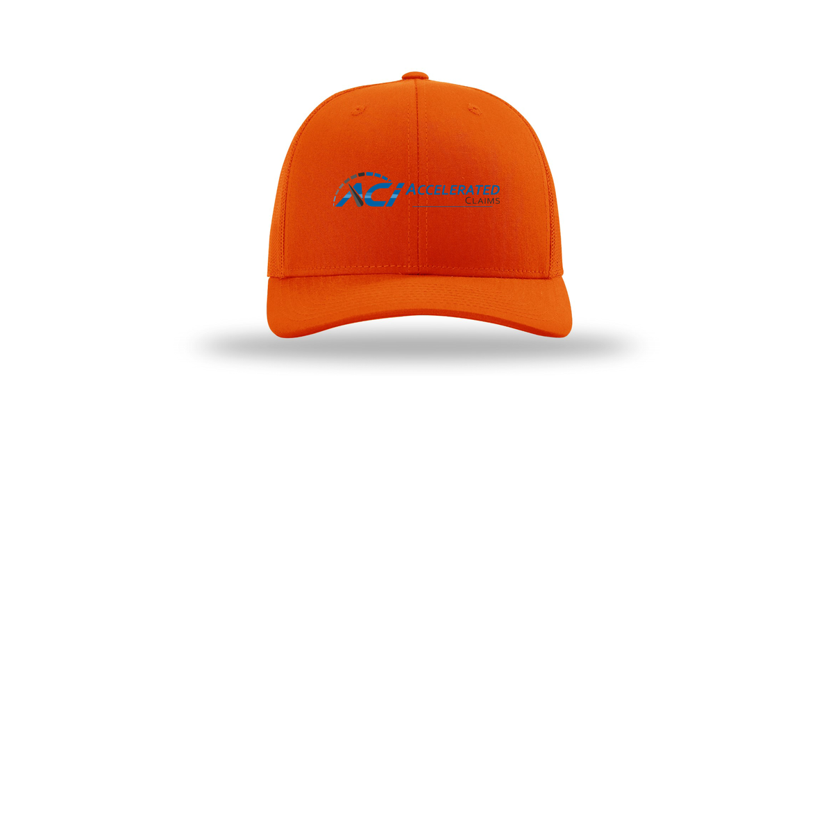 accelclaims-richardson-trucker-cap-embroidery-capfront-R112-orange-flat-front