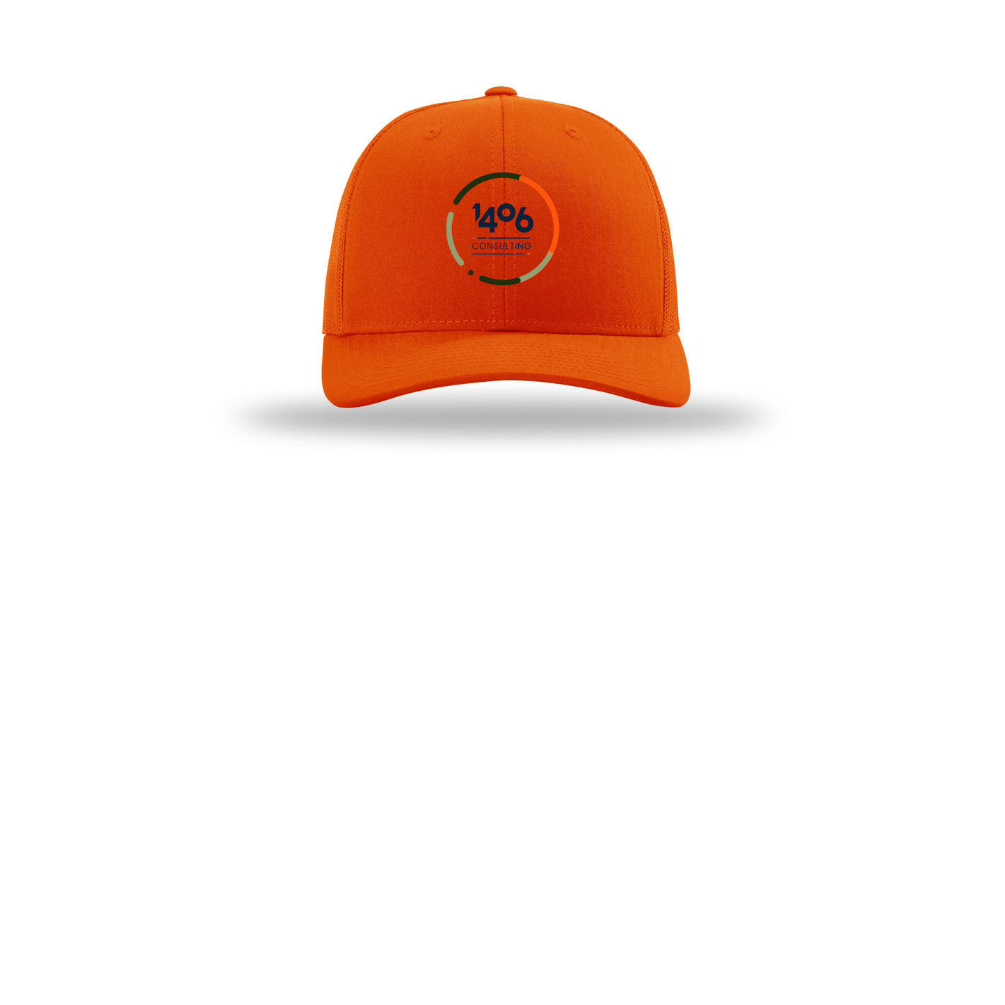 1406consulting-richardson-trucker-cap-embroidery-capfront-R112-orange-flat-front