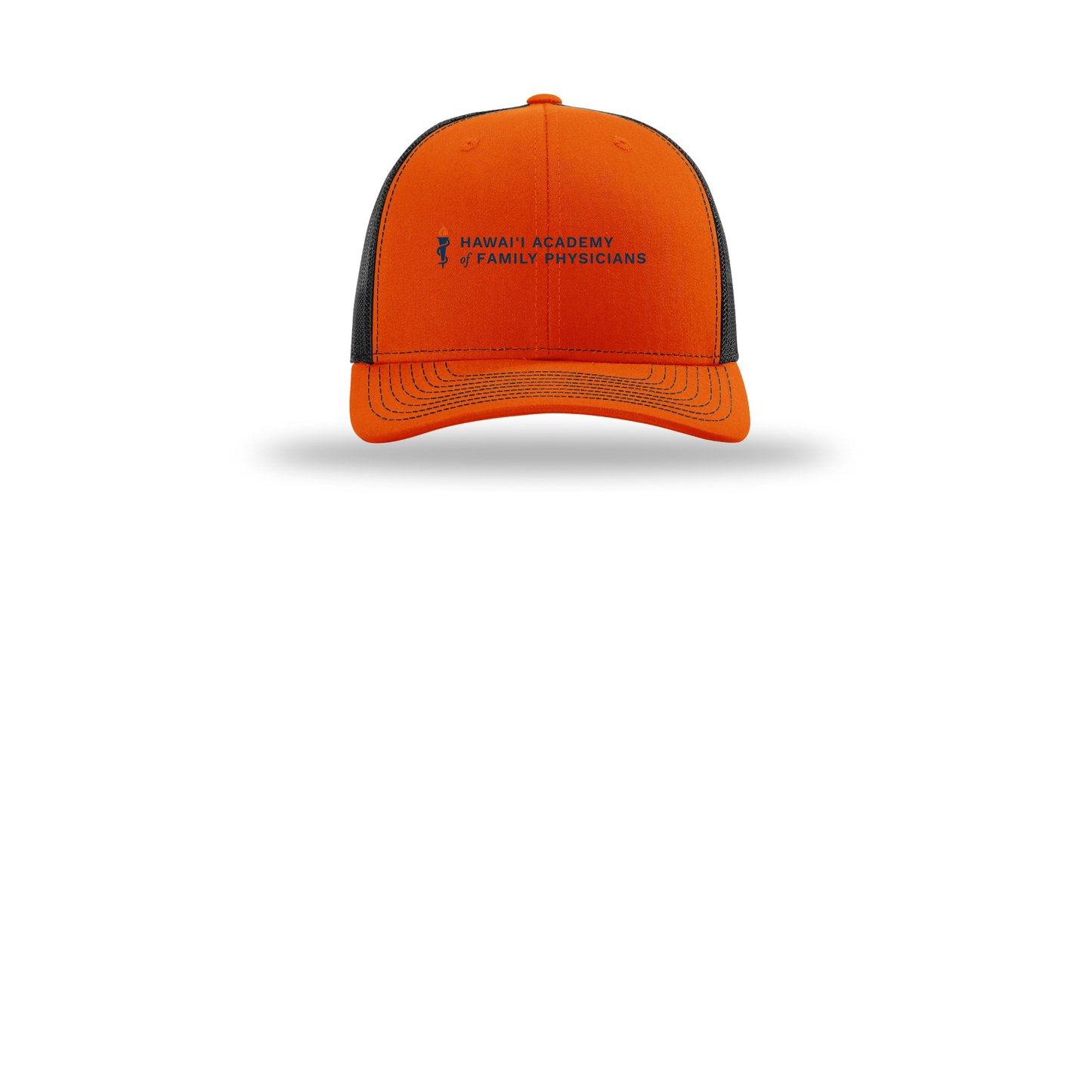 hafp-richardson-trucker-cap-embroidery-capfront-R112-orangeblack-flat-front