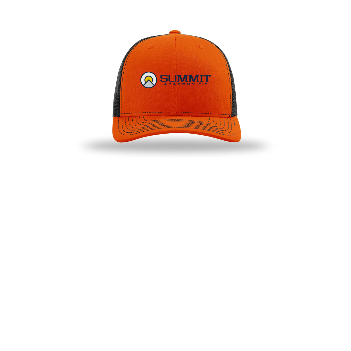 saoic-richardson-trucker-cap-embroidery-capfront-R112-orangeblack-flat-front