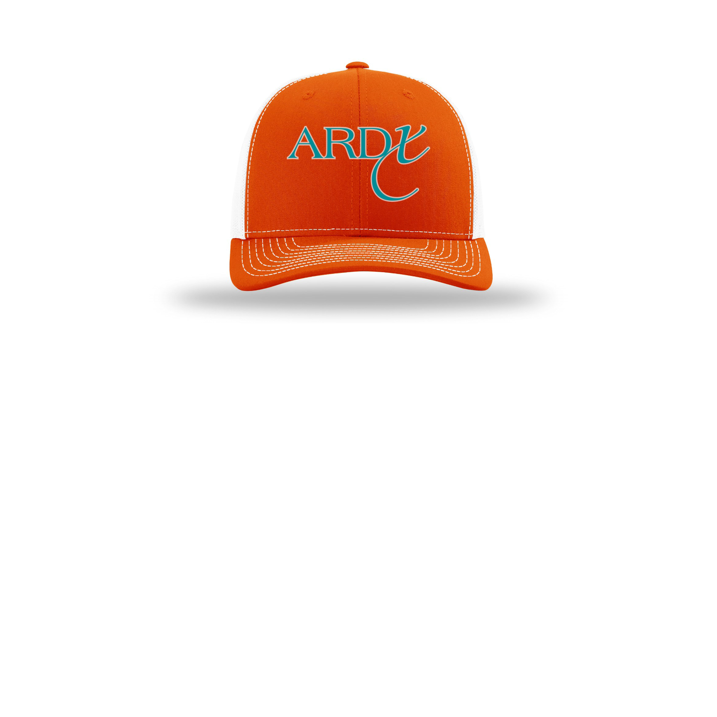 ardx-richardson-trucker-cap-embroidery-capfront-R112-orangewhite-flat-front