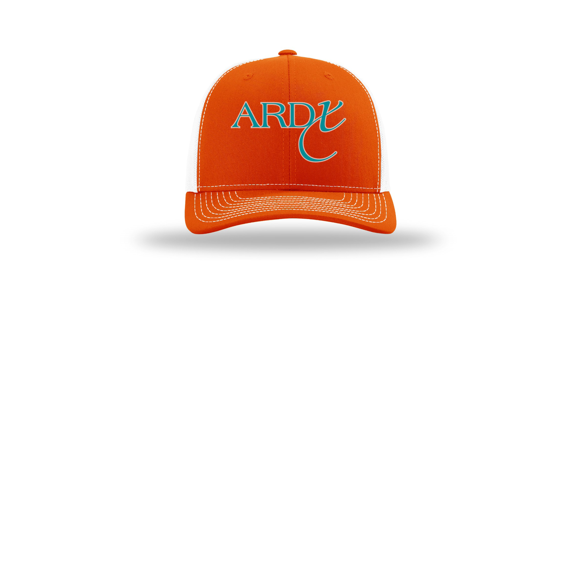 ardx-richardson-trucker-cap-embroidery-capfront-R112-orangewhite-flat-front