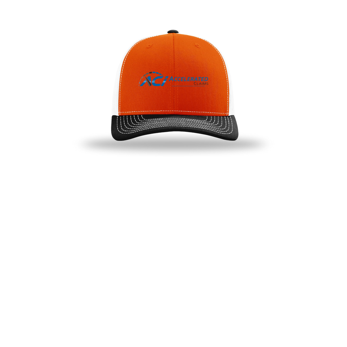accelclaims-richardson-trucker-cap-embroidery-capfront-R112-orangewhiteblack-flat-front