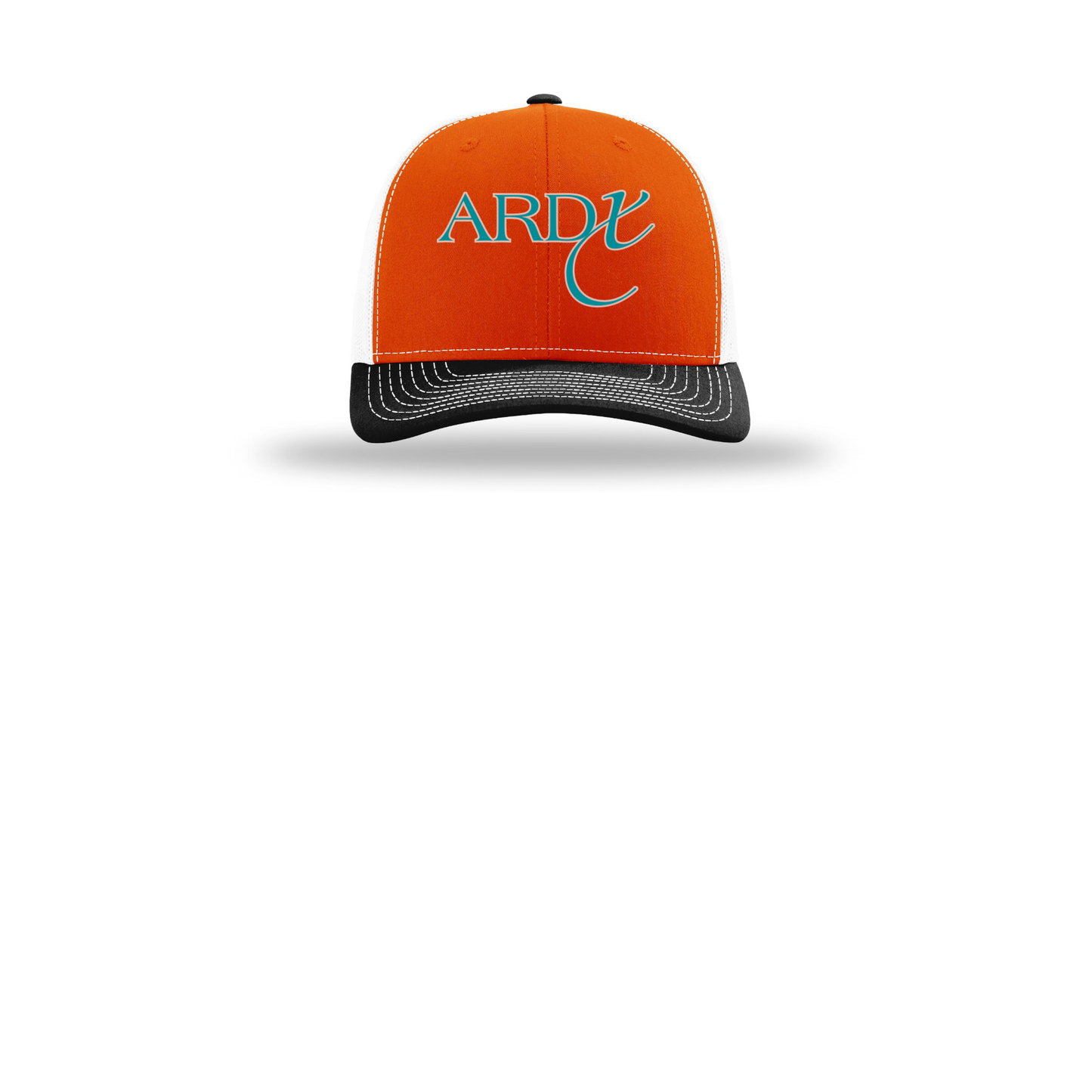 ardx-richardson-trucker-cap-embroidery-capfront-R112-orangewhiteblack-flat-front