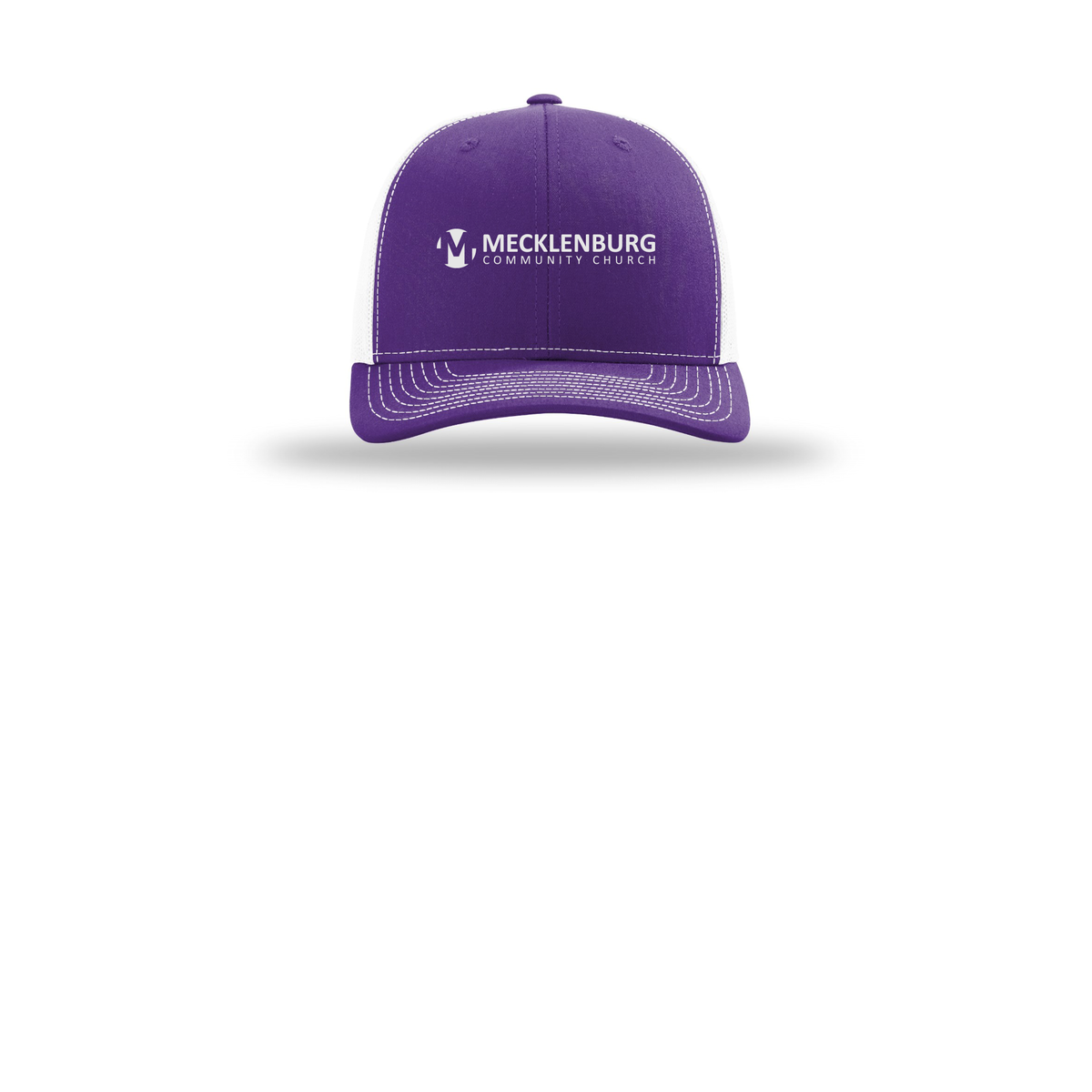 mecklenburg-richardson-trucker-cap-embroidery-capfront-R112-purplewhite-flat-front