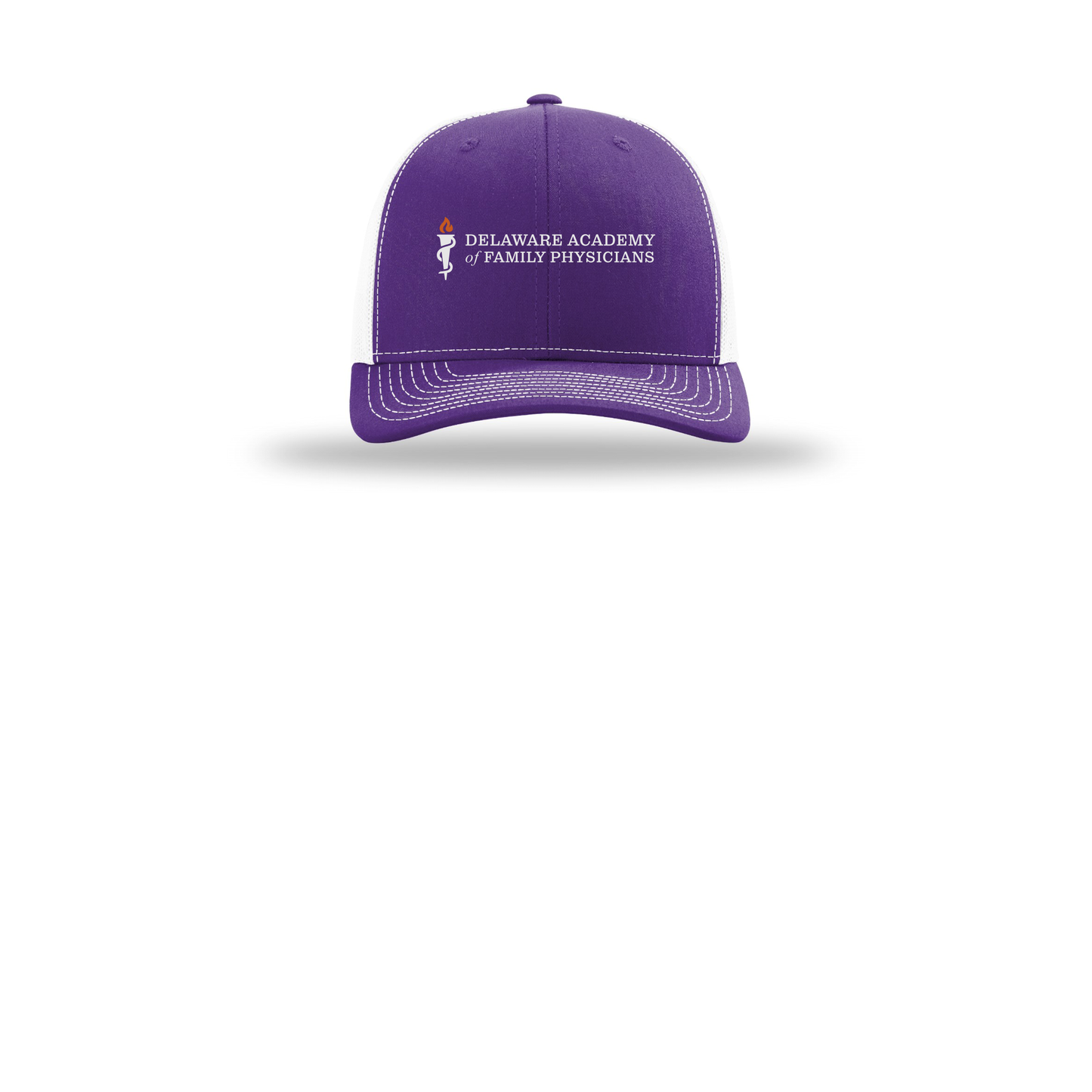 delfamdoc-richardson-trucker-cap-embroidery-capfront-R112-purplewhite-flat-front