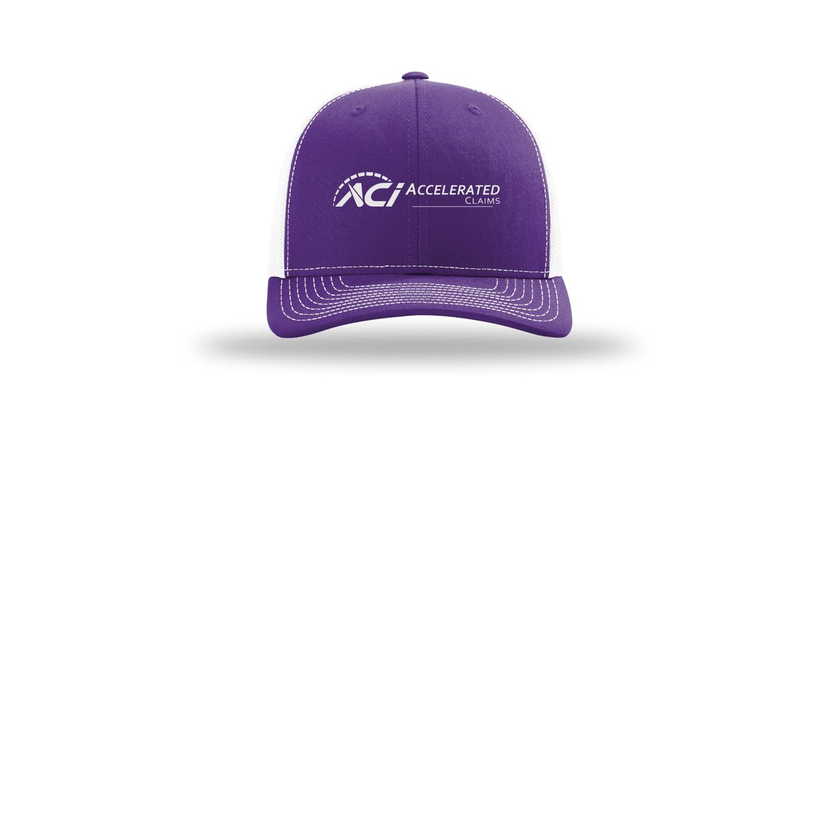 accelclaims-richardson-trucker-cap-embroidery-capfront-R112-purplewhite-flat-front