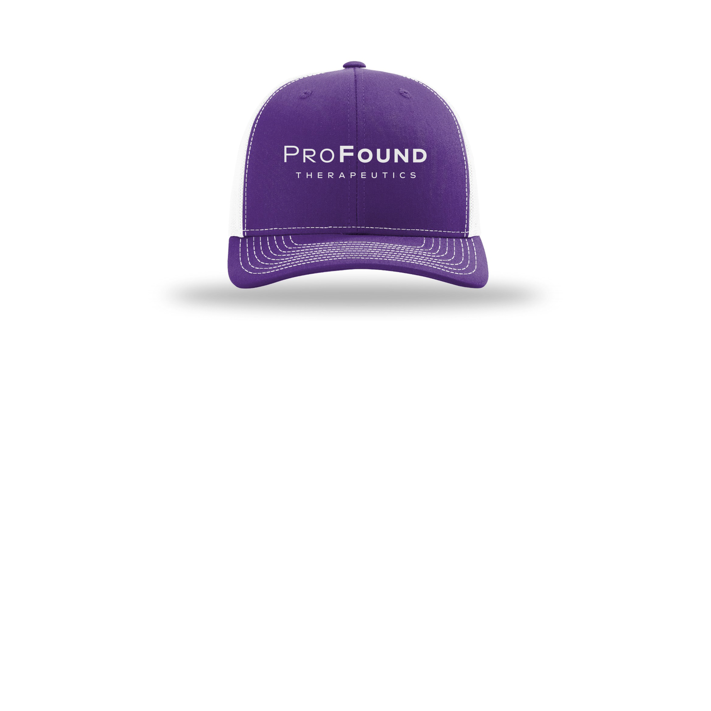 profoundtx-richardson-trucker-cap-embroidery-capfront-R112-purplewhite-flat-front