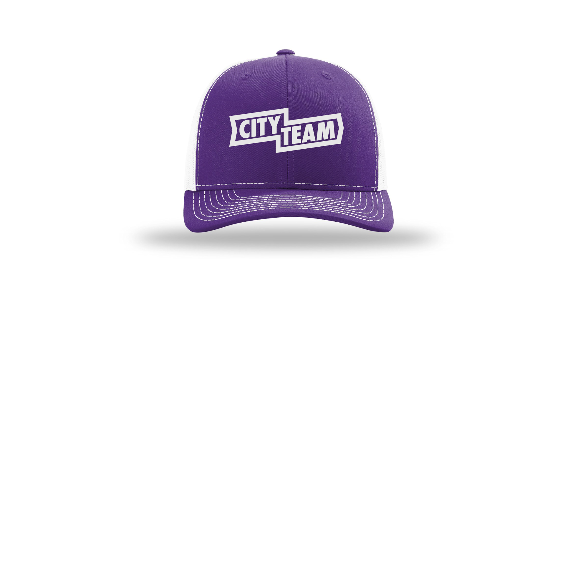 cityteam-richardson-trucker-cap-embroidery-capfront-R112-purplewhite-flat-front