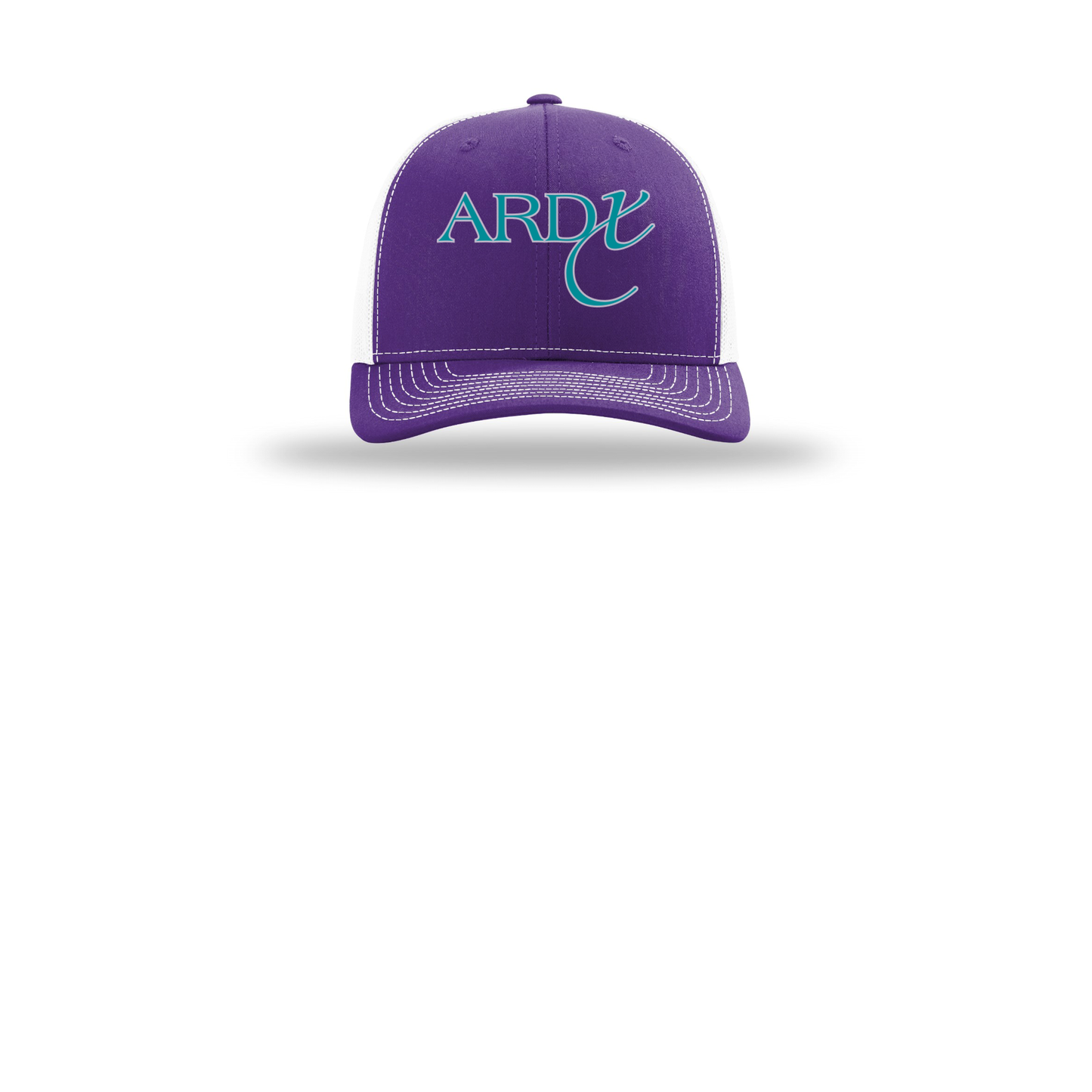 ardx-richardson-trucker-cap-embroidery-capfront-R112-purplewhite-flat-front