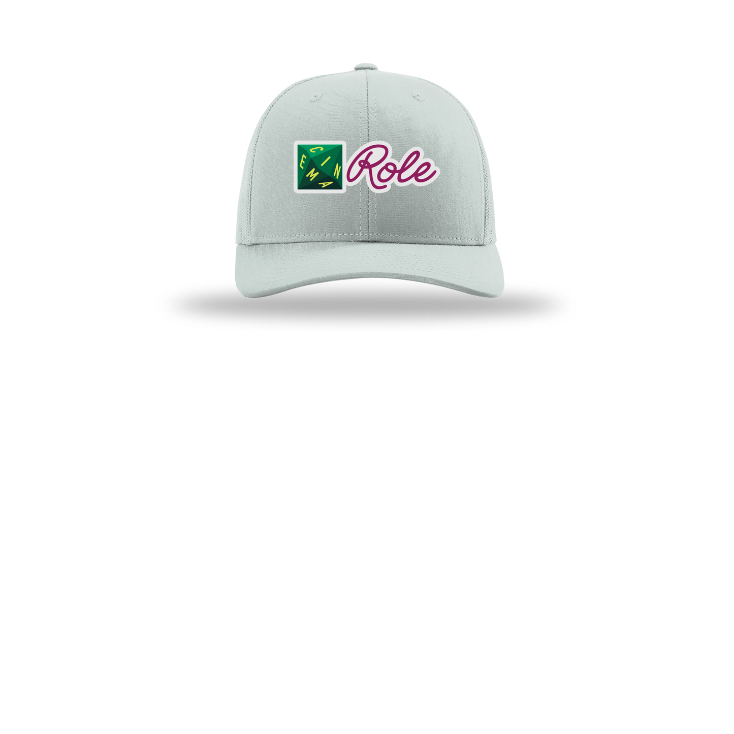 cinemarole-richardson-trucker-cap-embroidery-capfront-R112-quarry-flat-front