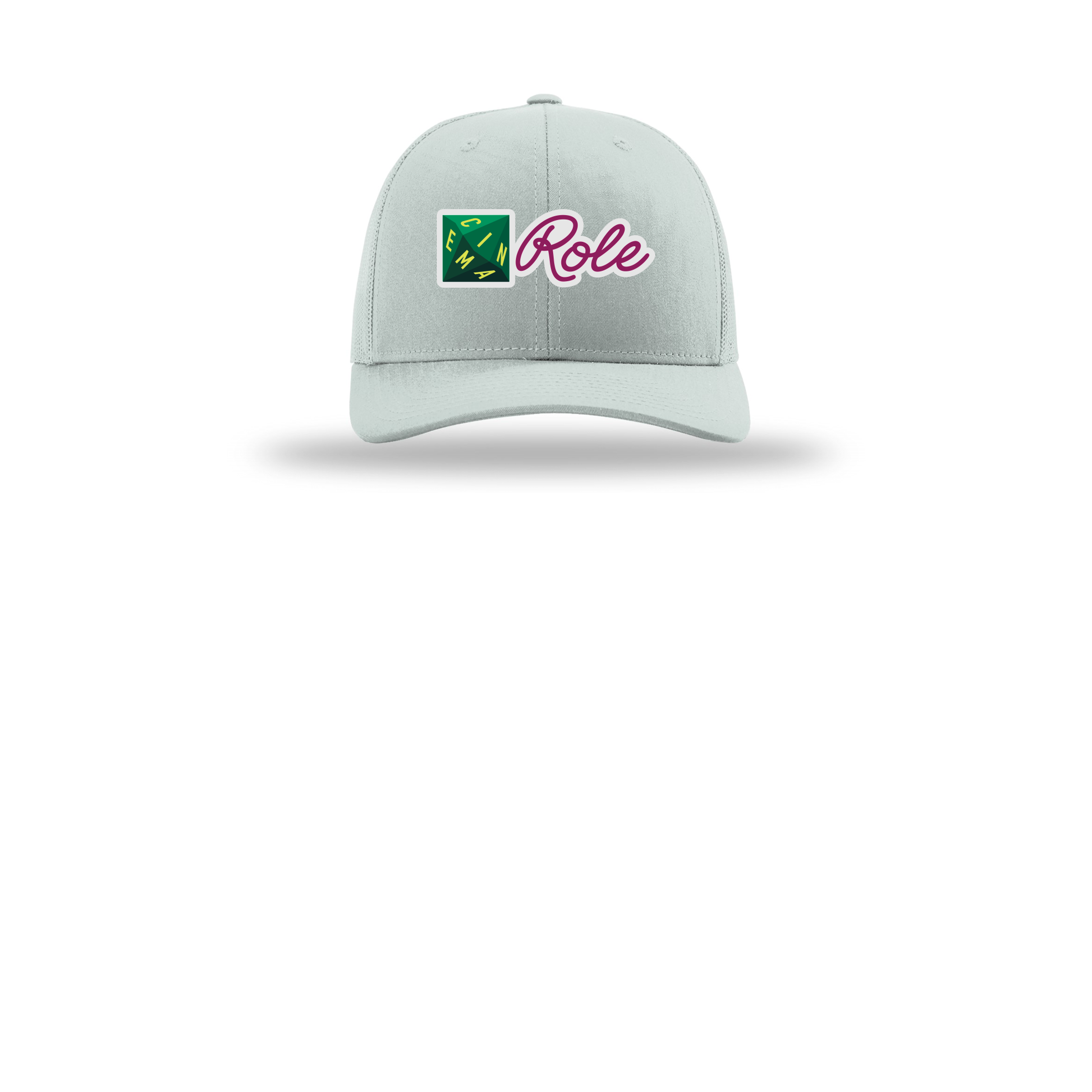 cinemarole-richardson-trucker-cap-embroidery-capfront-R112-quarry-flat-front