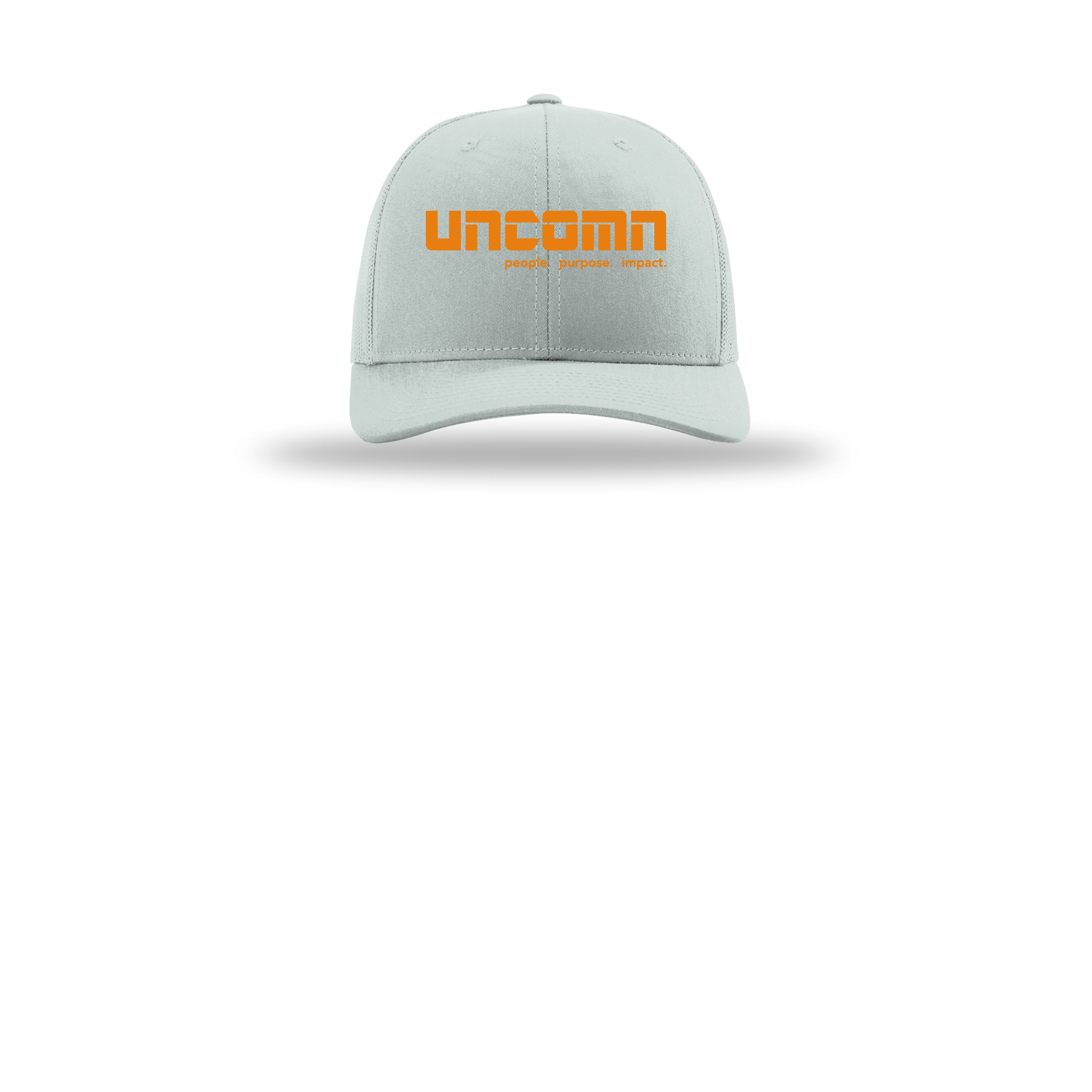 uncomn-richardson-trucker-cap-embroidery-capfront-R112-quarry-flat-front