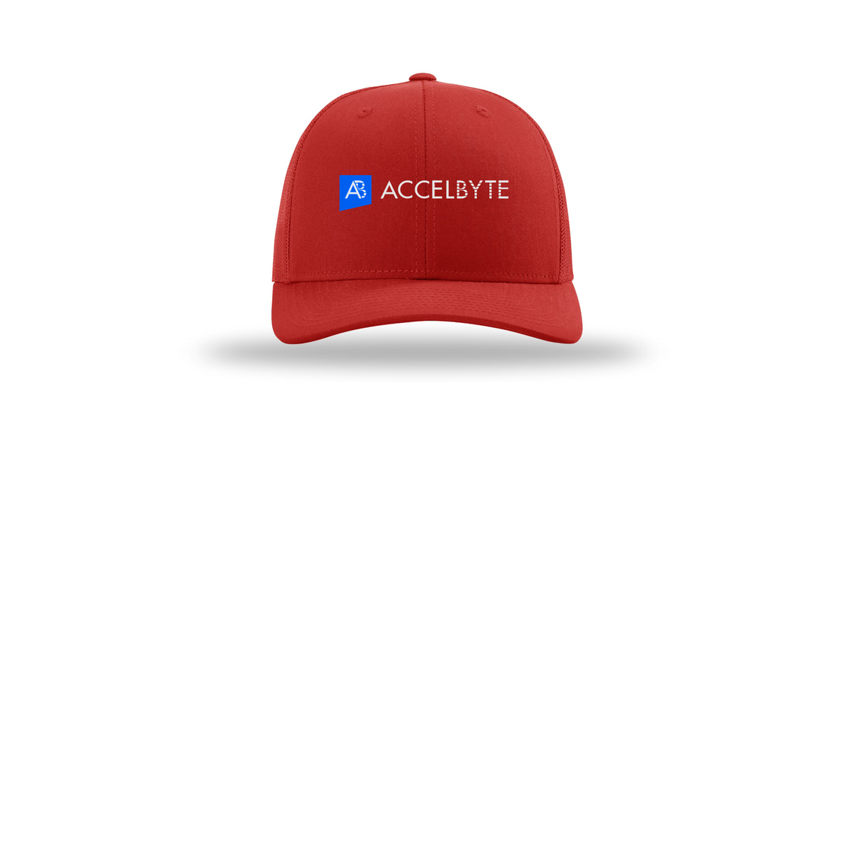 accelbyte-richardson-trucker-cap-embroidery-capfront-R112-red-flat-front