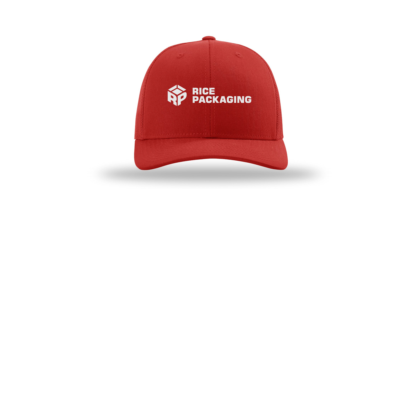 ricepackaging-richardson-trucker-cap-embroidery-capfront-R112-red-flat-front