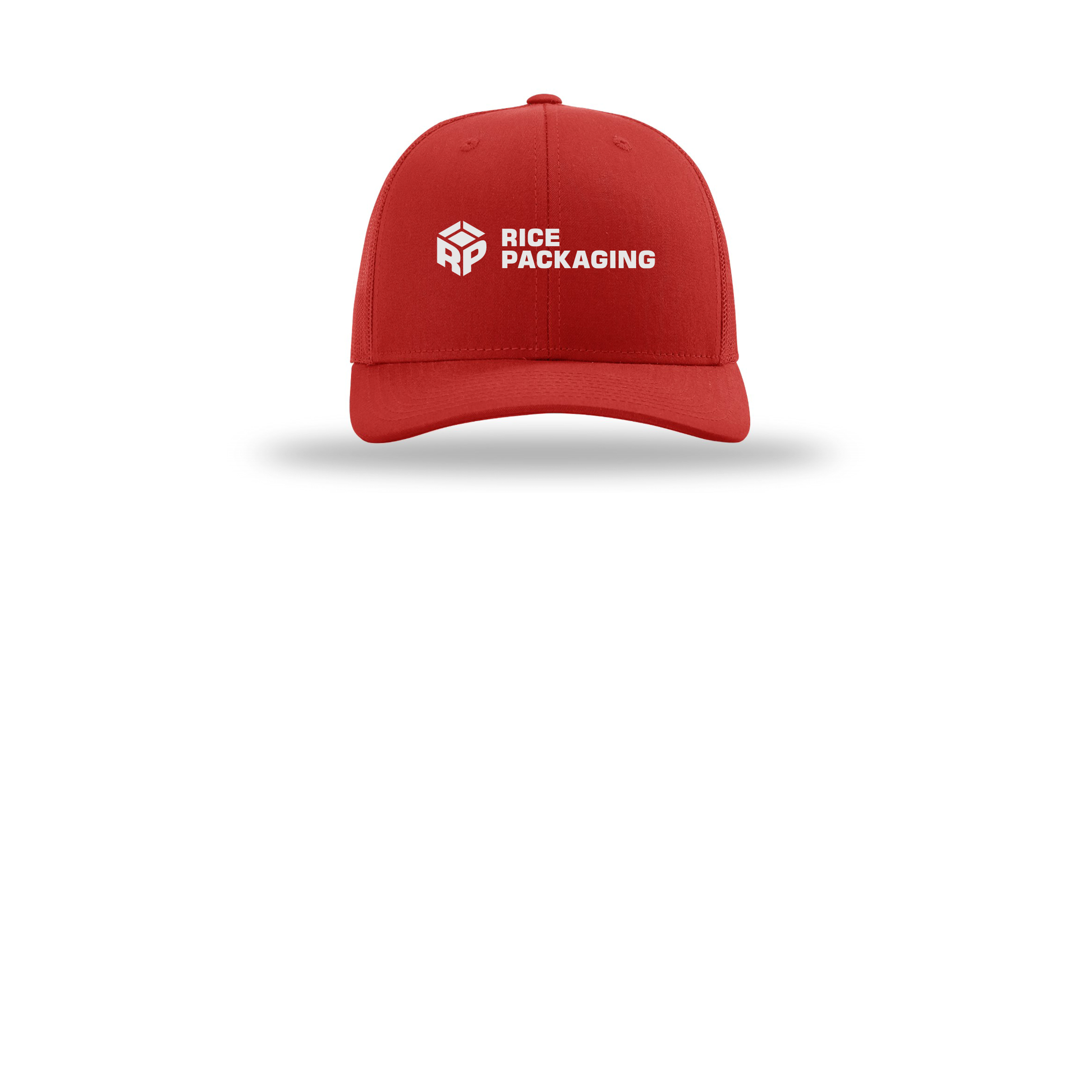 ricepackaging-richardson-trucker-cap-embroidery-capfront-R112-red-flat-front