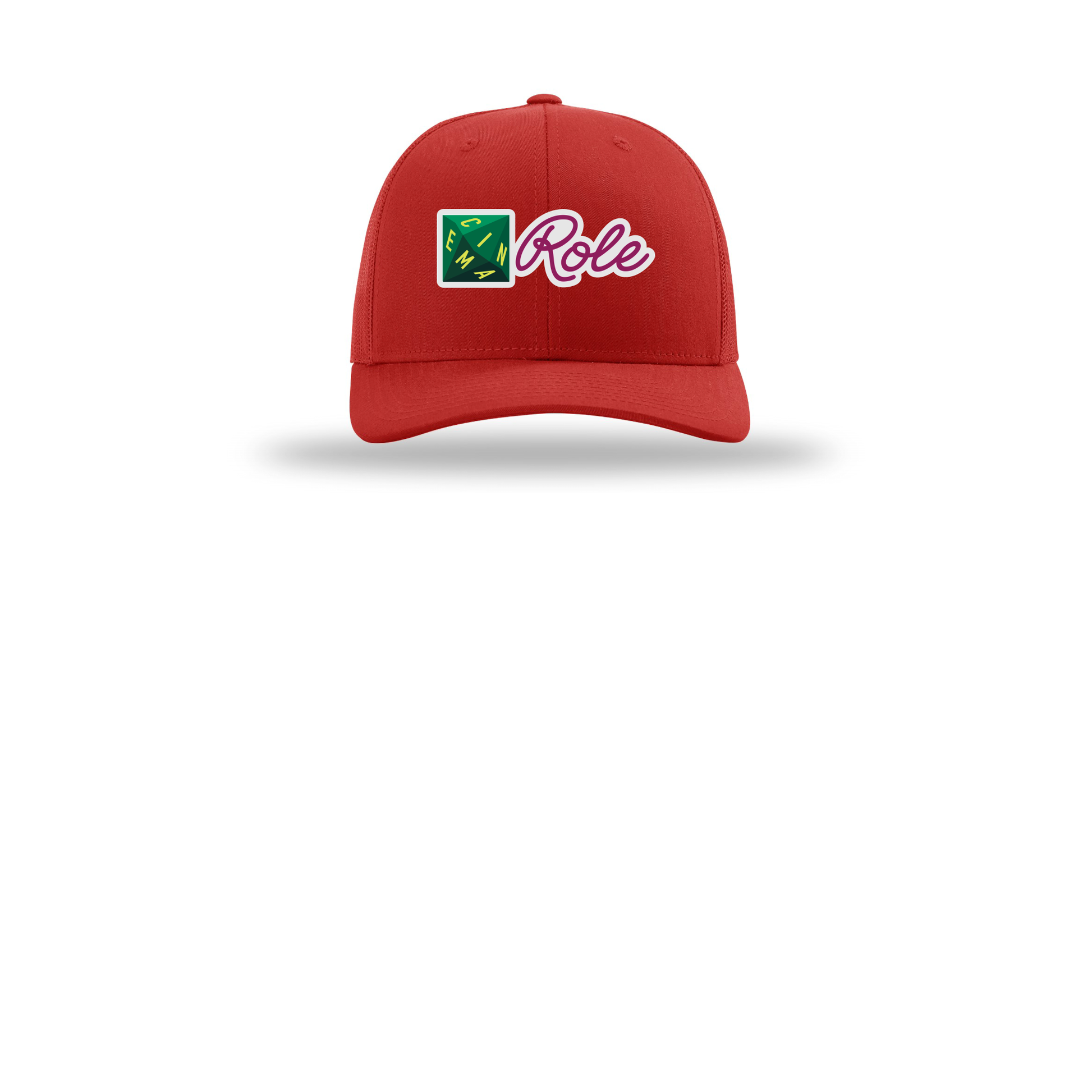 cinemarole-richardson-trucker-cap-embroidery-capfront-R112-red-flat-front