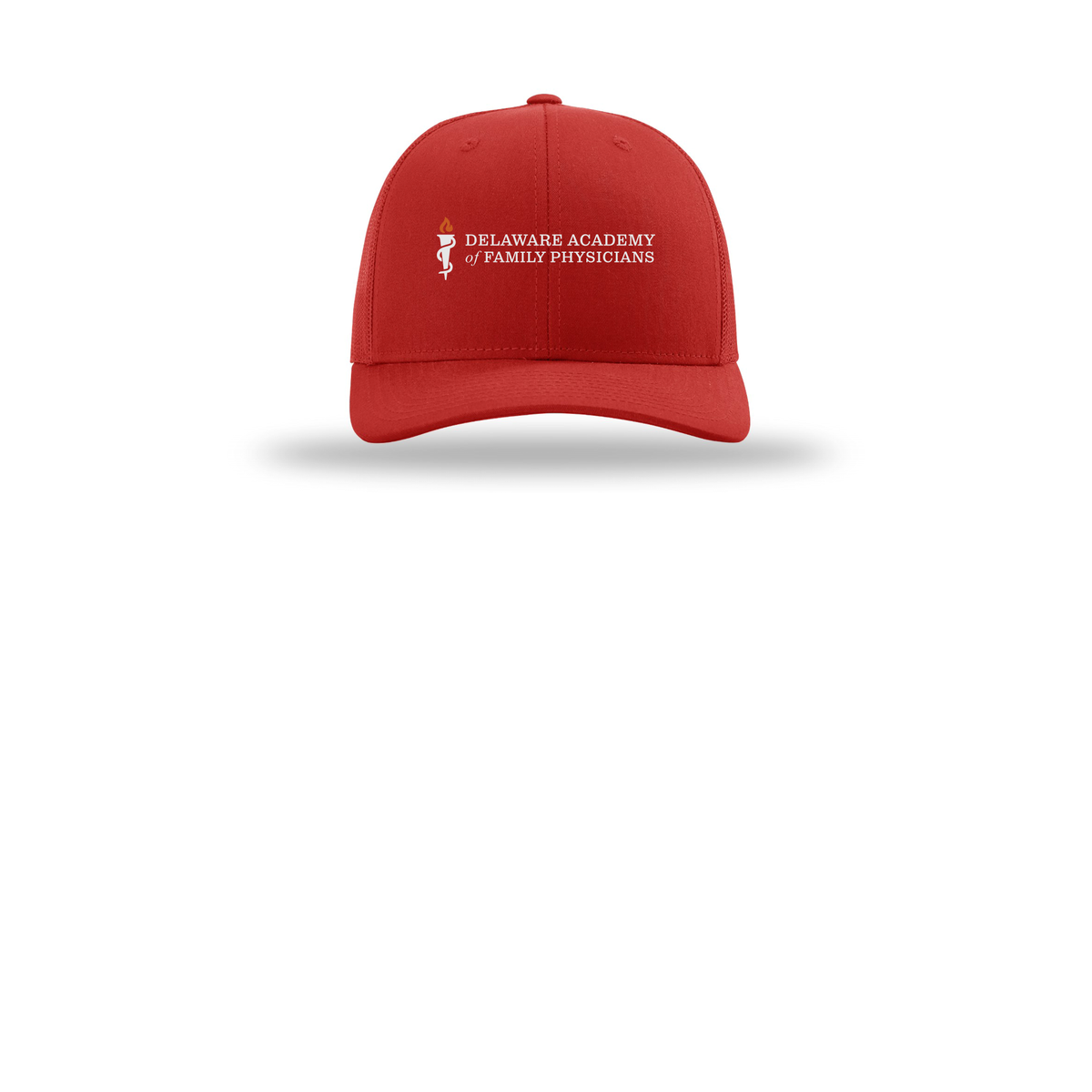 delfamdoc-richardson-trucker-cap-embroidery-capfront-R112-red-flat-front