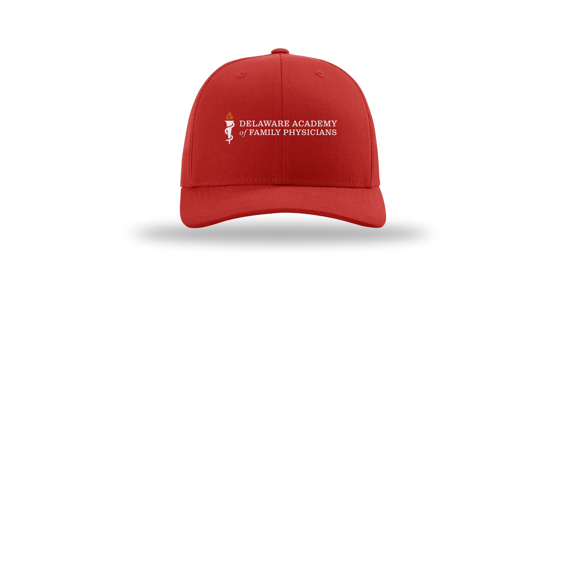 delfamdoc-richardson-trucker-cap-embroidery-capfront-R112-red-flat-front