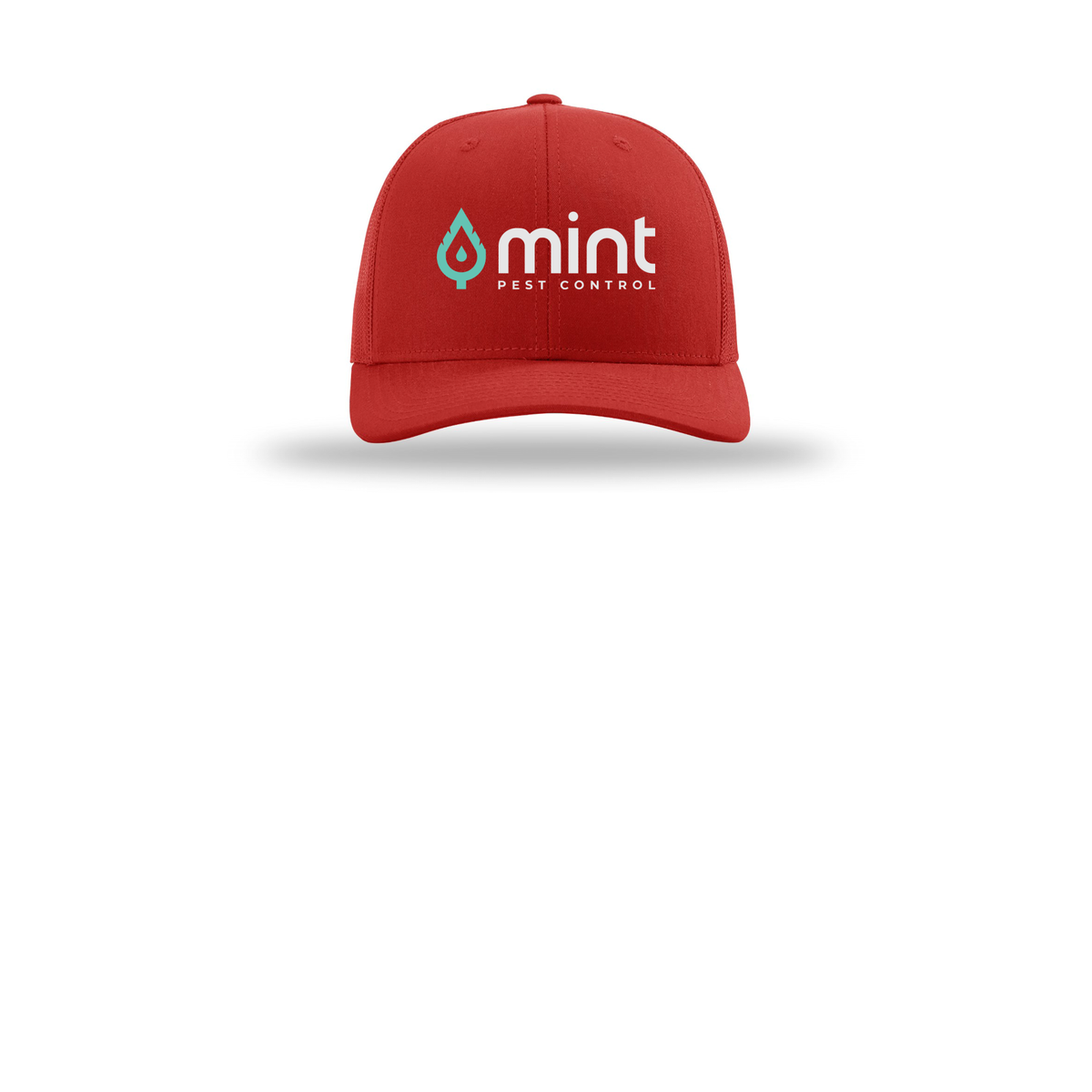 mintpest-richardson-trucker-cap-embroidery-capfront-R112-red-flat-front
